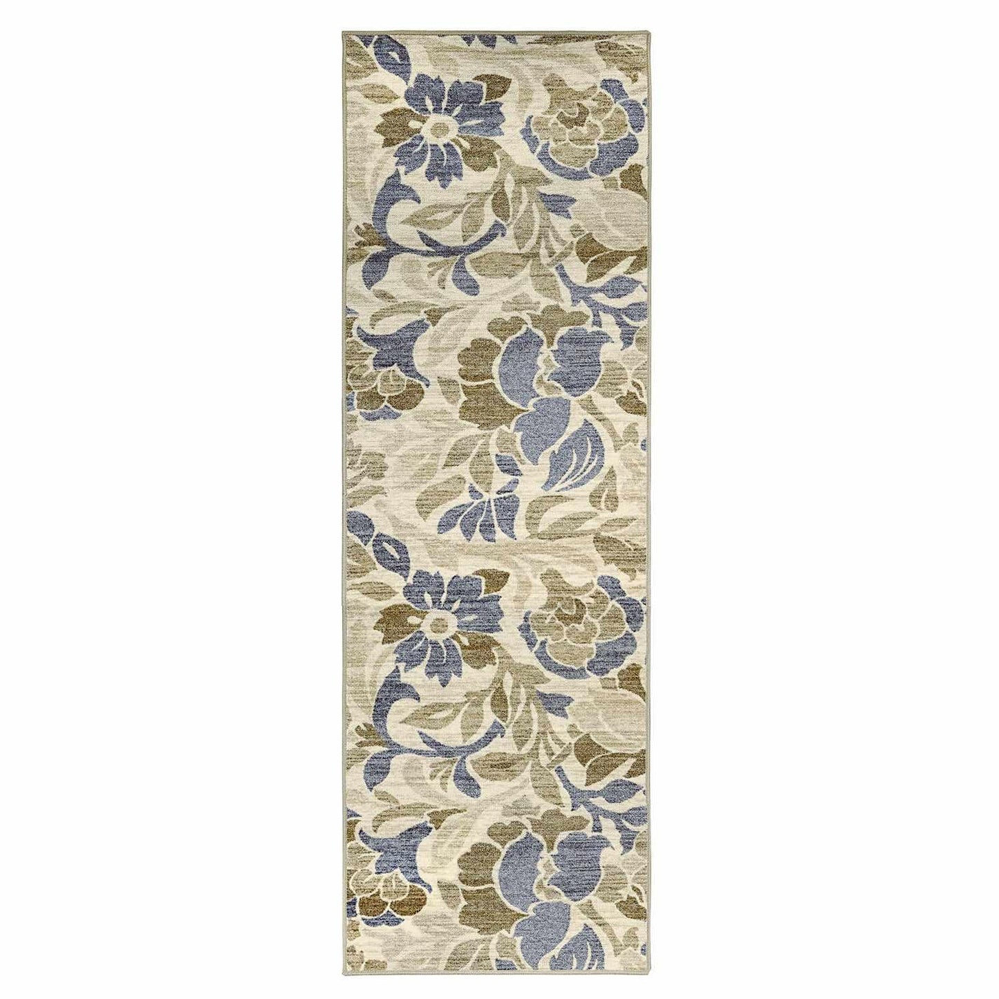 Superior Roselyn Floral Indoor Washable Area Rug - Beige