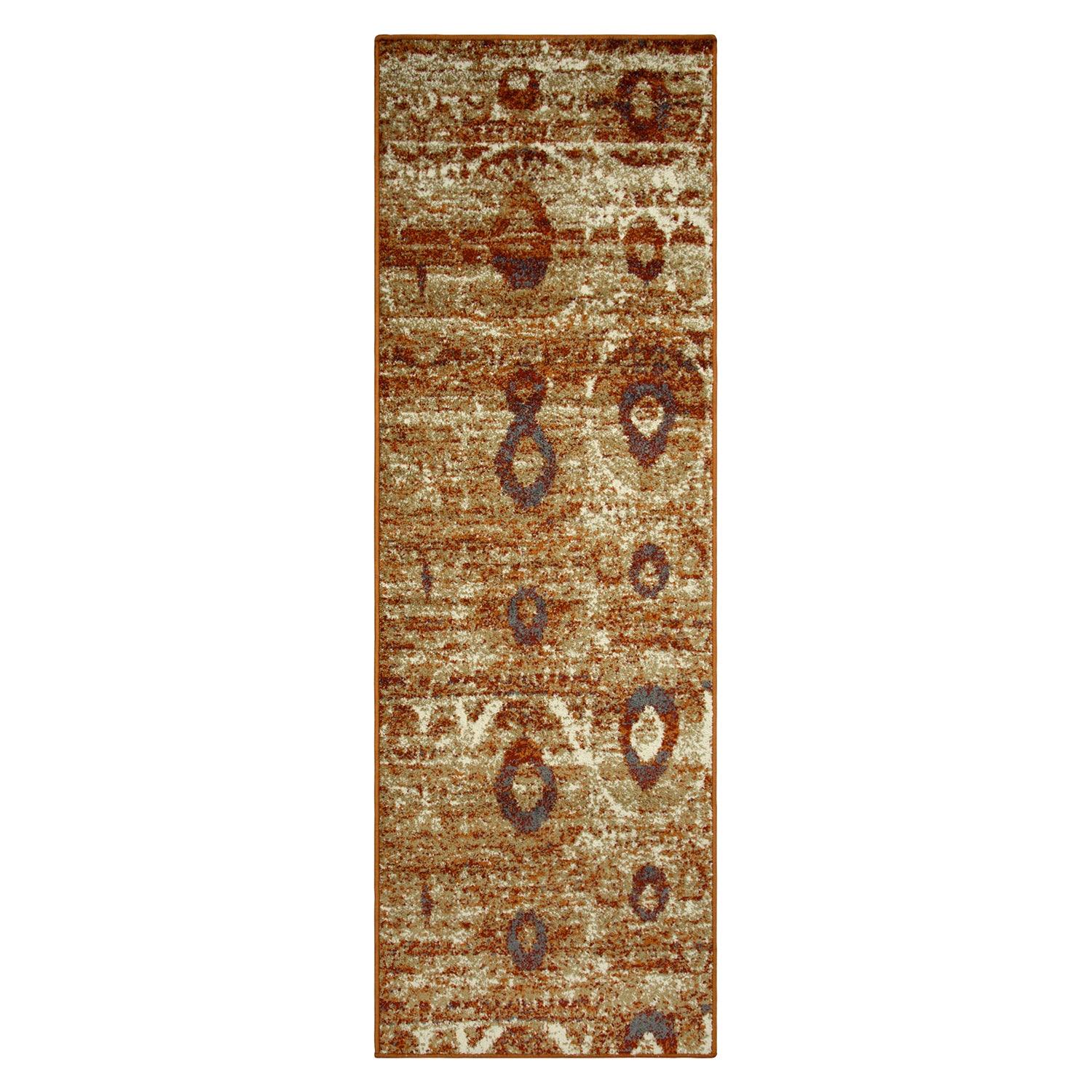 Superior Rosemont Modern Geometric Abstract Indoor Area Rug - Rust
