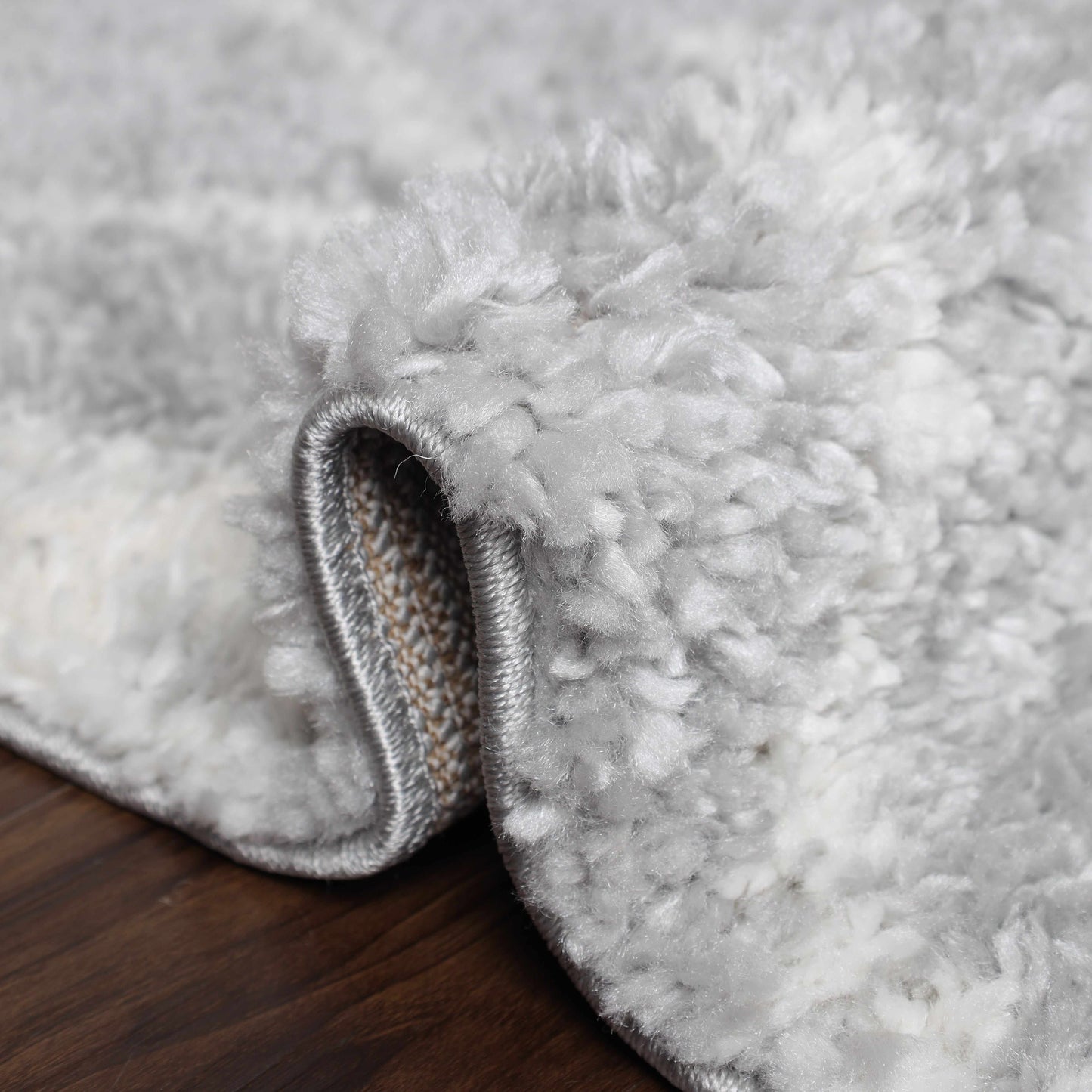 Superior Boho Tribal Geometric Indoor Shag Area Rug with Tassels - Cream-grey