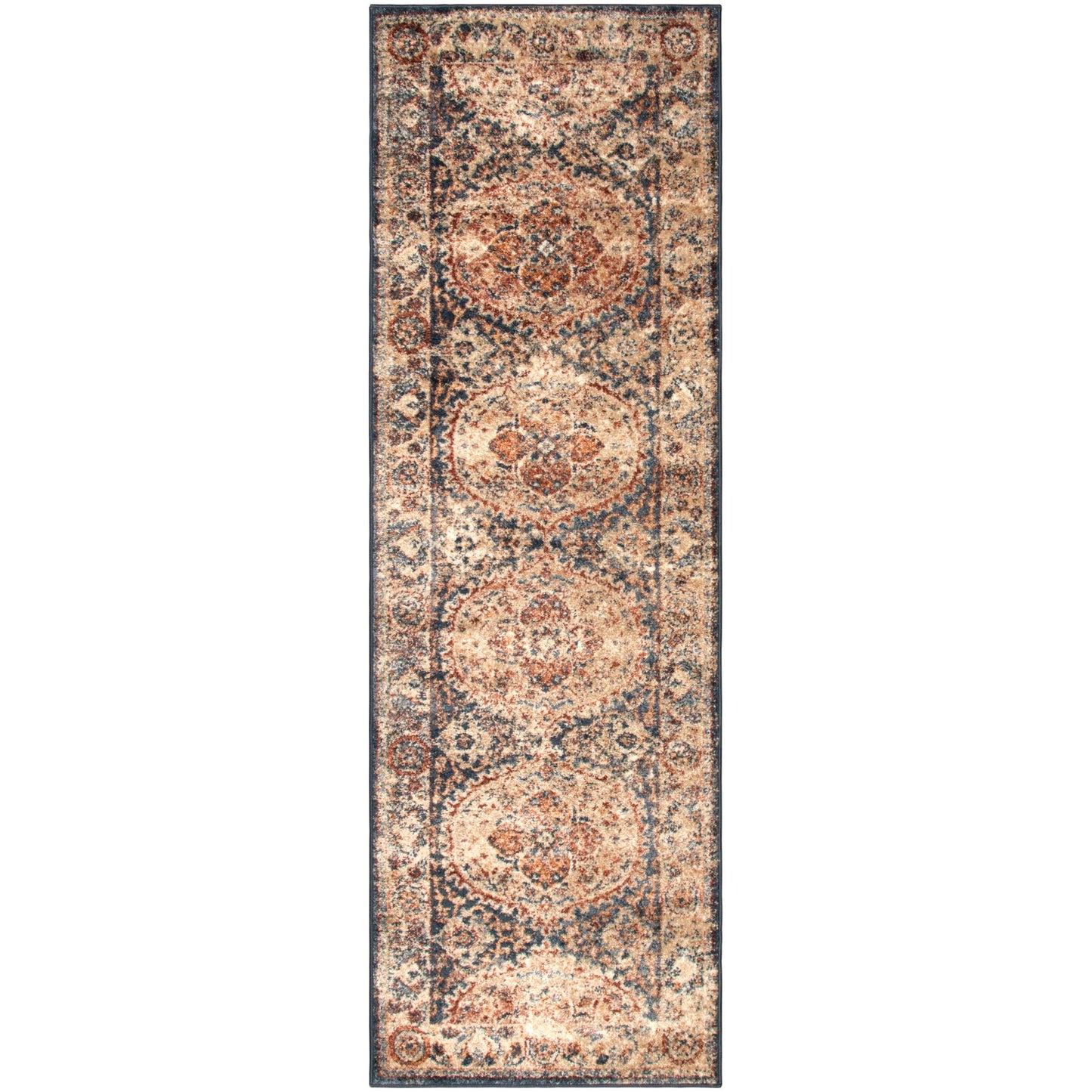 Superior Sibylla Vintage Persian Floral Medallion Indoor Area Rug