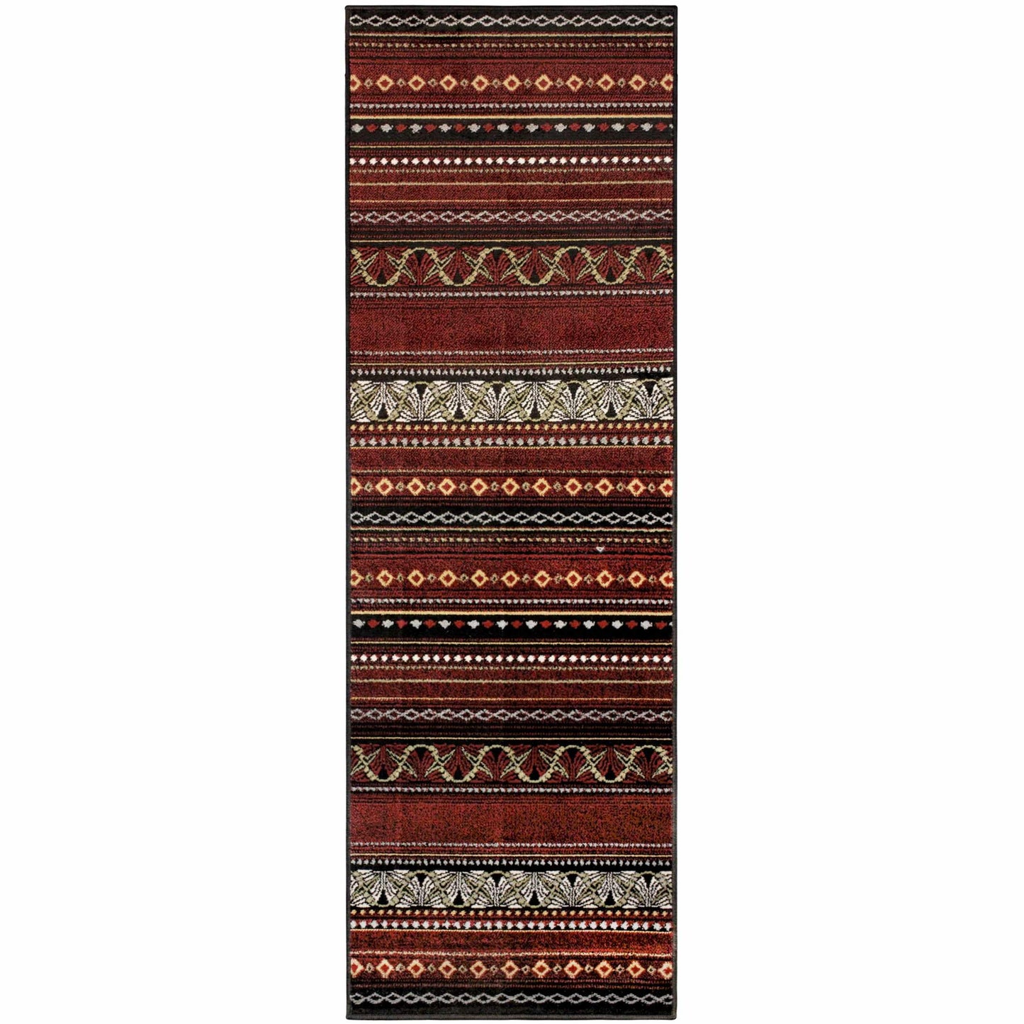 Superior Twilight Southwestern Navajo Inspired Area Rug - Maroon