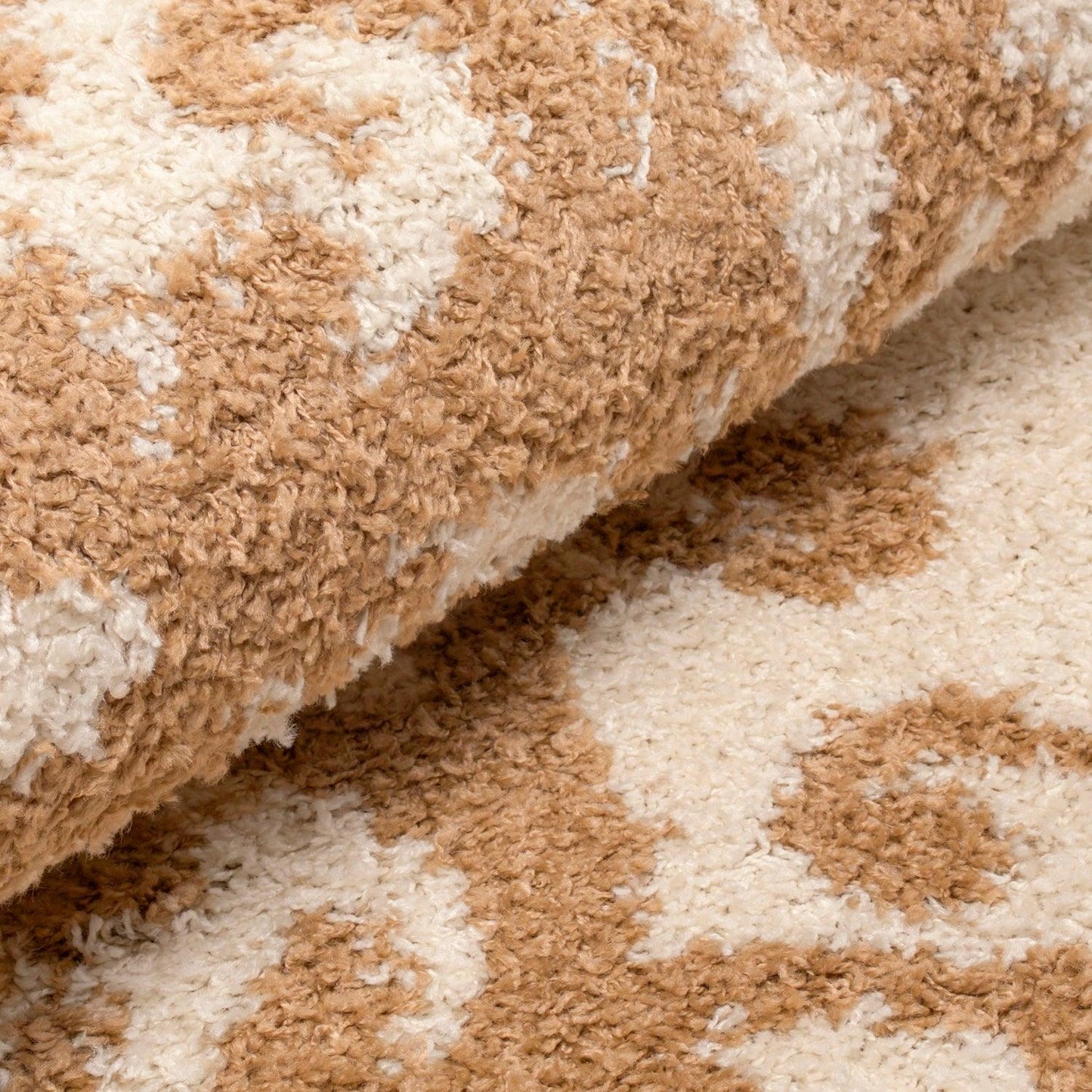 Superior Victorian Glam Floral Medallion Indoor Shag Area Rug - White Gold