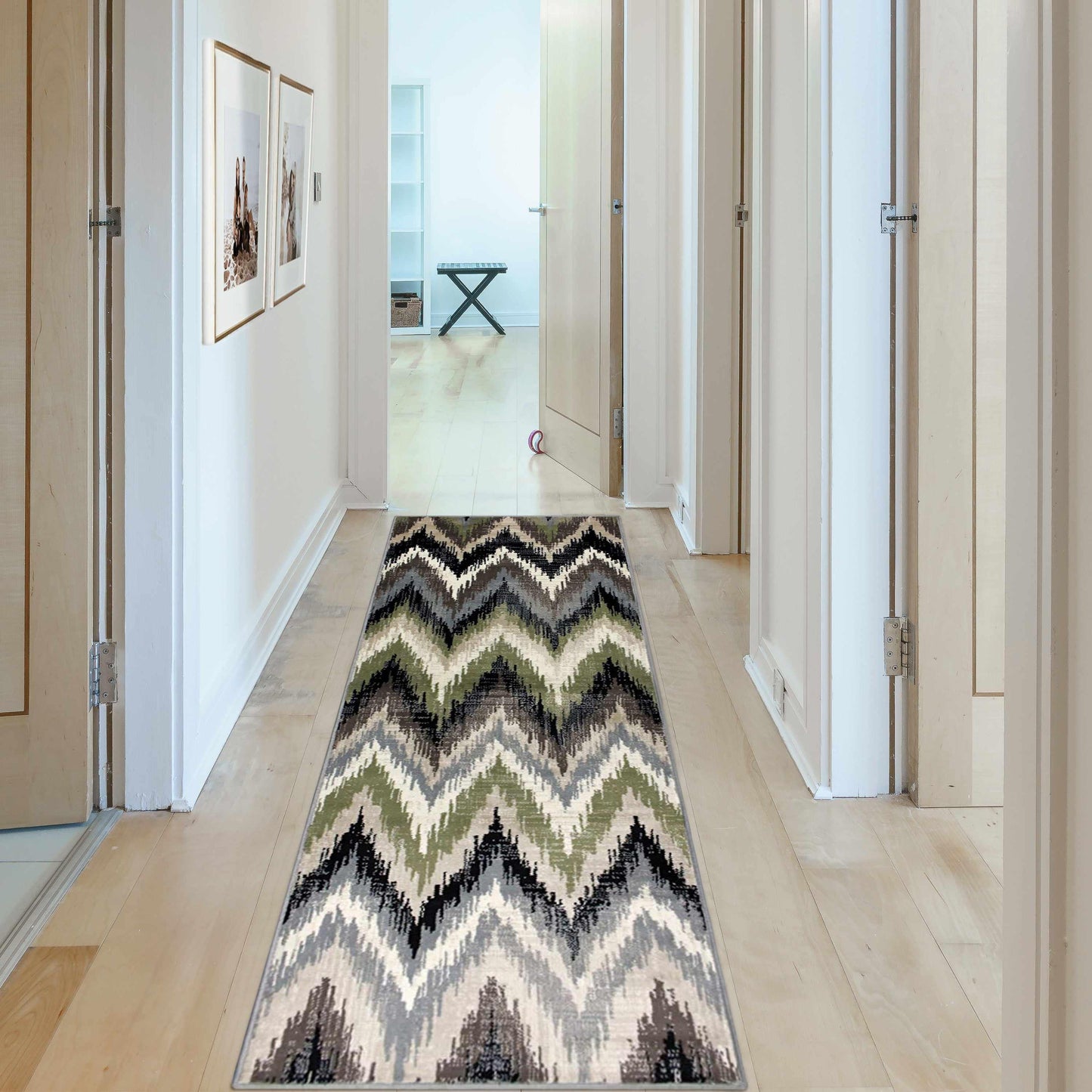 Superior Zigzag Modern Chevron Indoor Area Rug - Brown