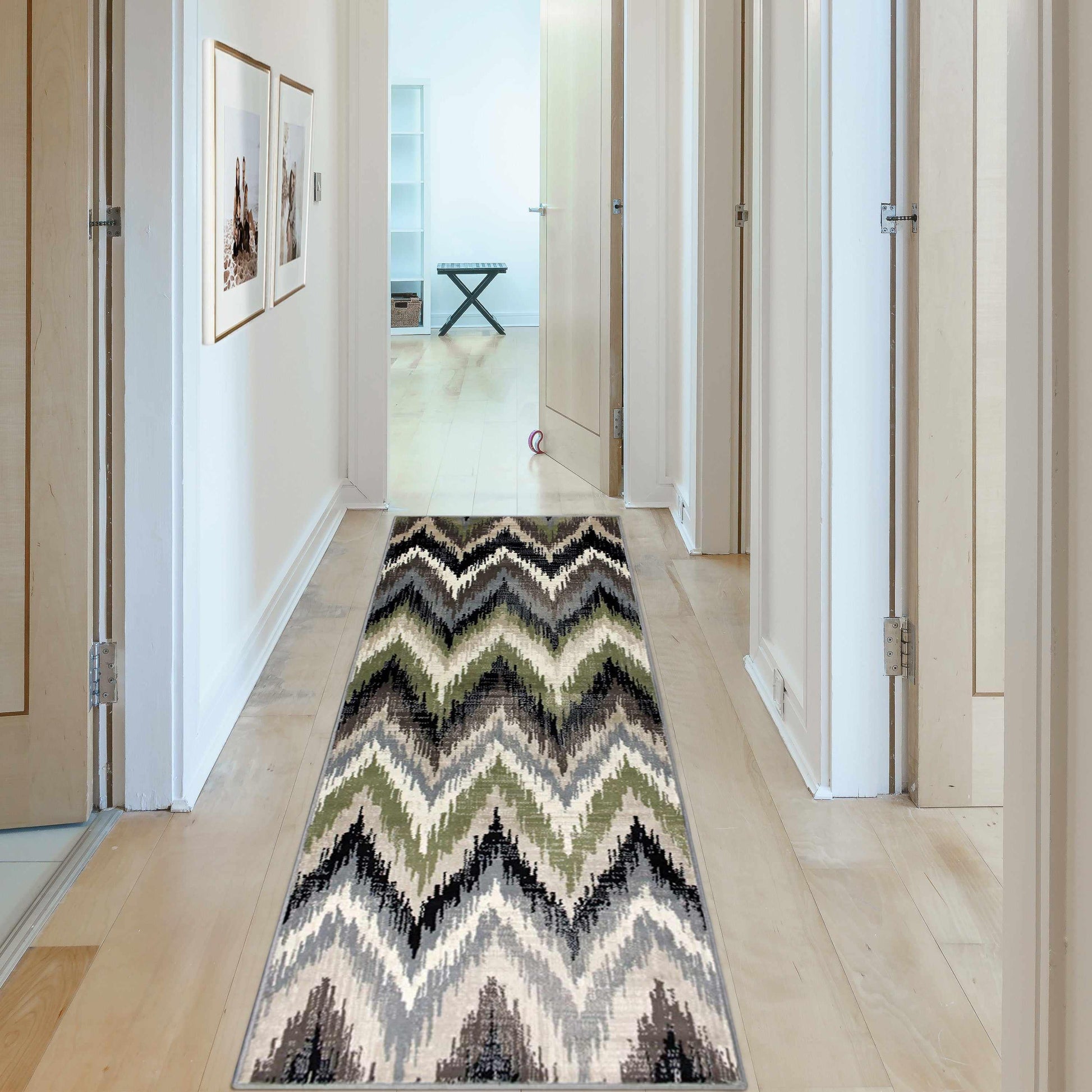 Superior Zigzag Modern Chevron Indoor Area Rug - Brown