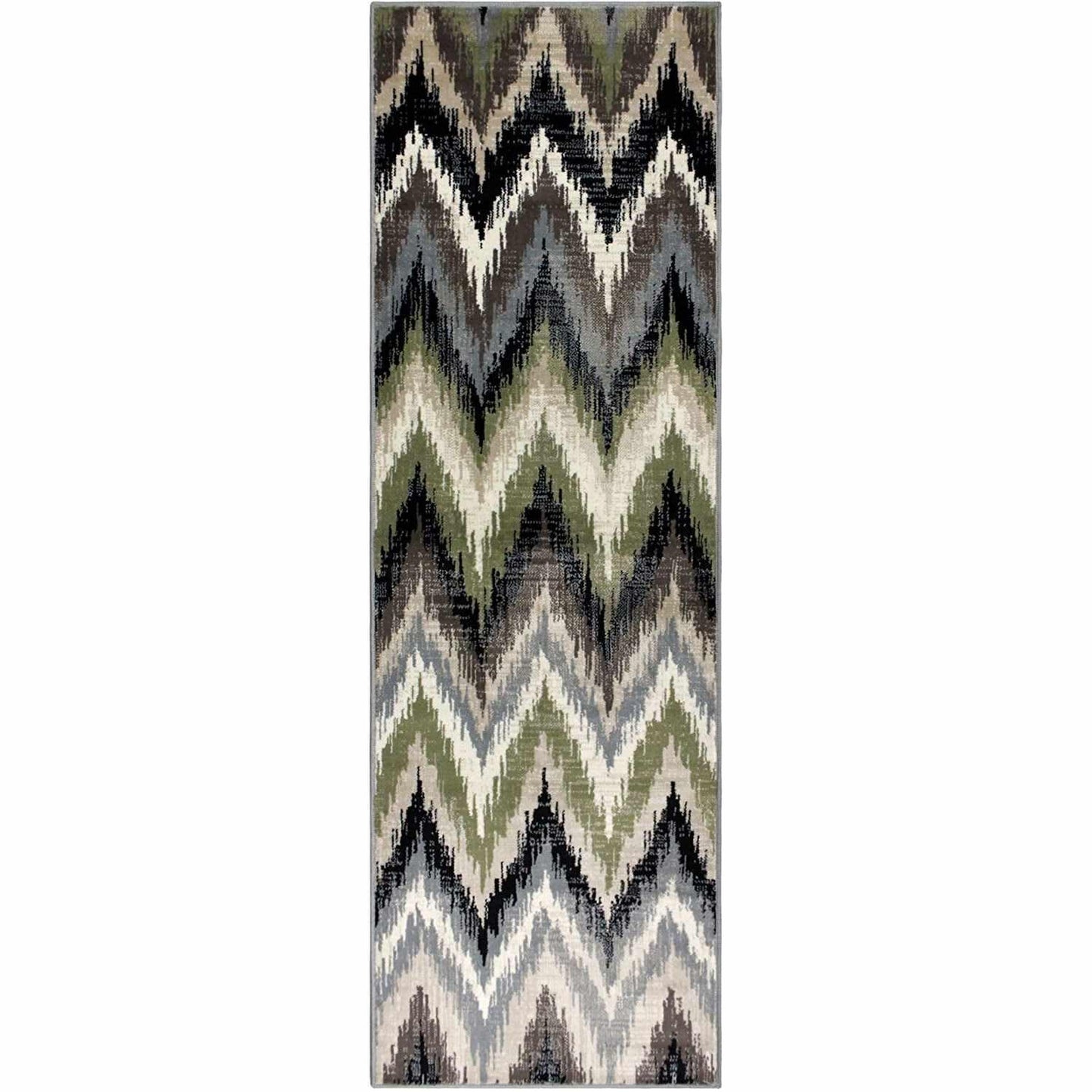 Superior Zigzag Modern Chevron Indoor Area Rug - Brown