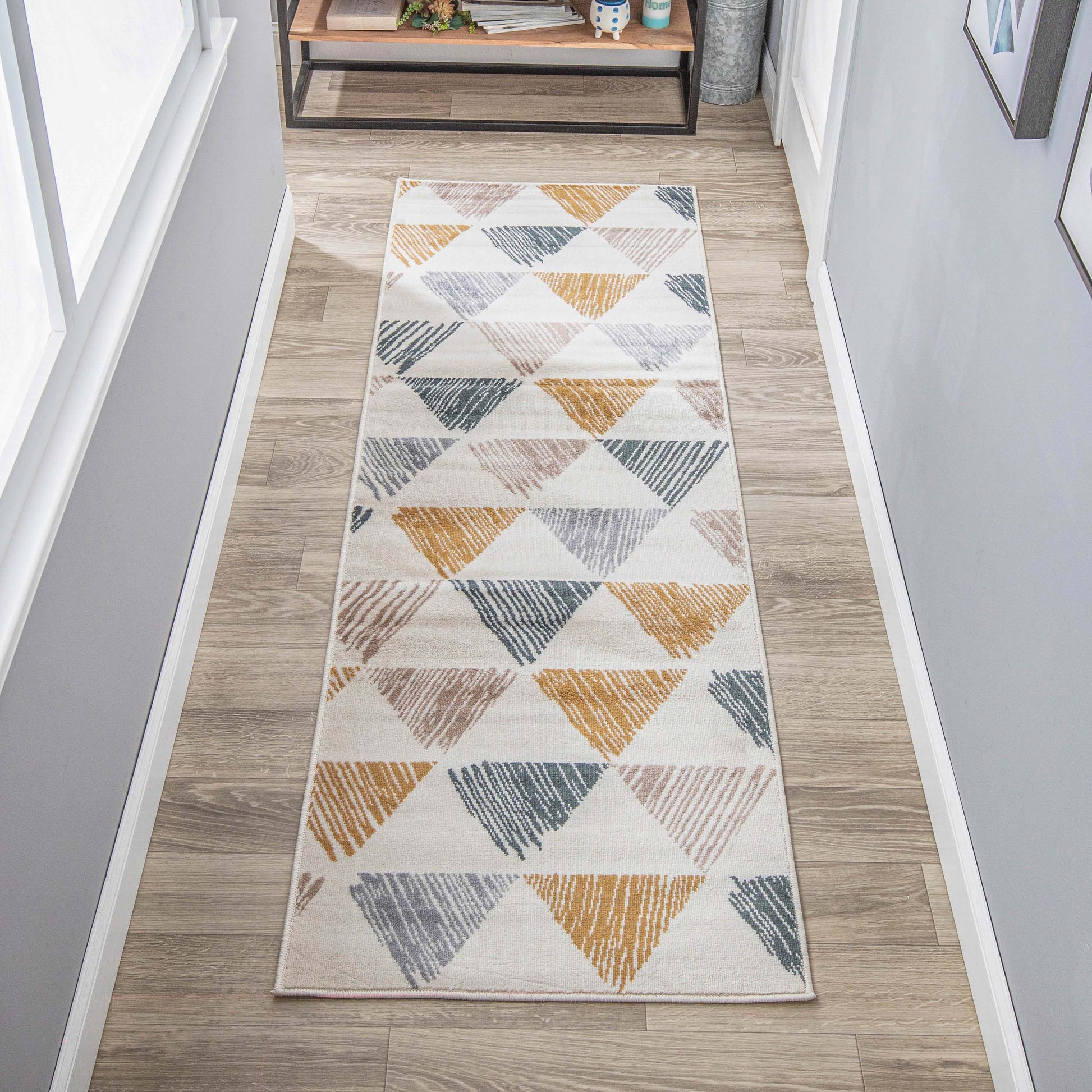 Adrija Modern Geometric Indoor Area Rug Or Runner Rug Or Door Mat