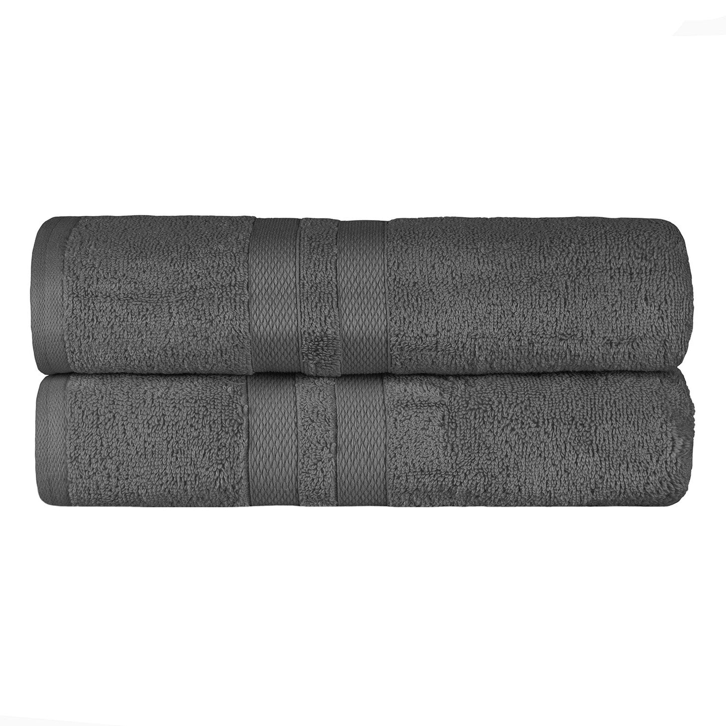 Superior Ultra Soft Cotton Absorbent Solid Bath Sheet (Set of 2) - Charcoal