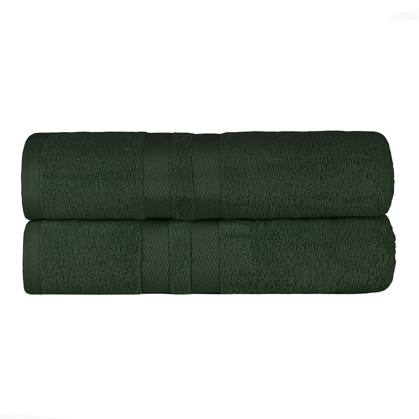 Superior Ultra Soft Cotton Absorbent Solid Bath Sheet (Set of 2) - Forest Green