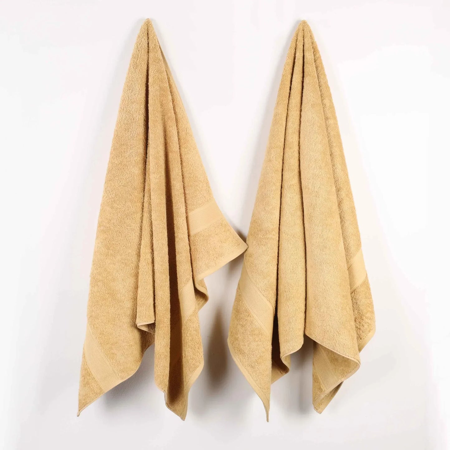 Organic Solid 650 GSM 2 Pieces Bath Sheet Set