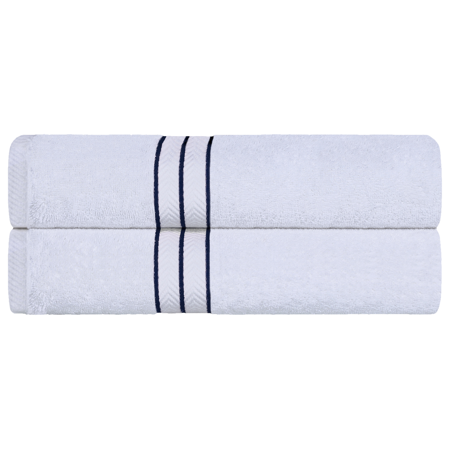 Ultra-Plush Turkish Cotton Hotel Collection Super Absorbent Solid Luxury Bathroom Set - Navy Blue