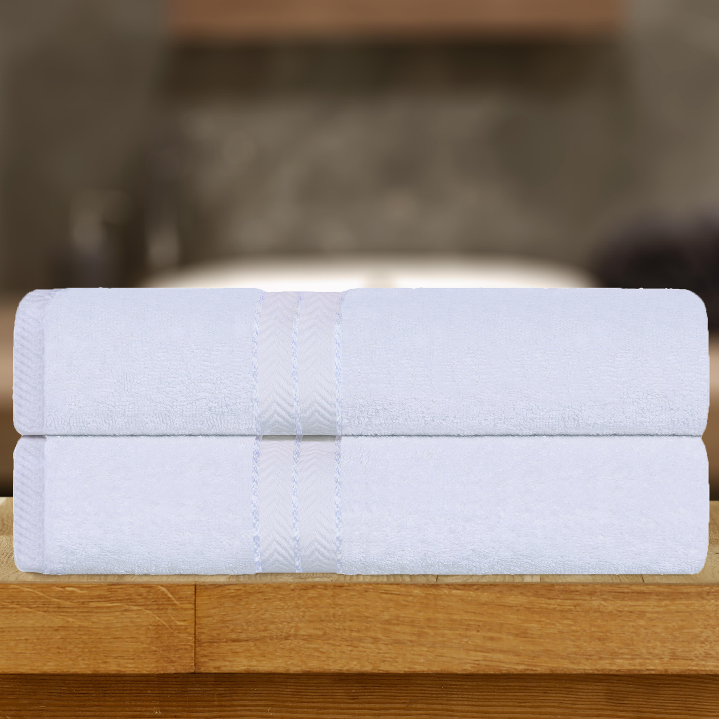 Ultra-Plush Turkish Cotton Hotel Collection Super Absorbent Solid Luxury Bathroom Set - White