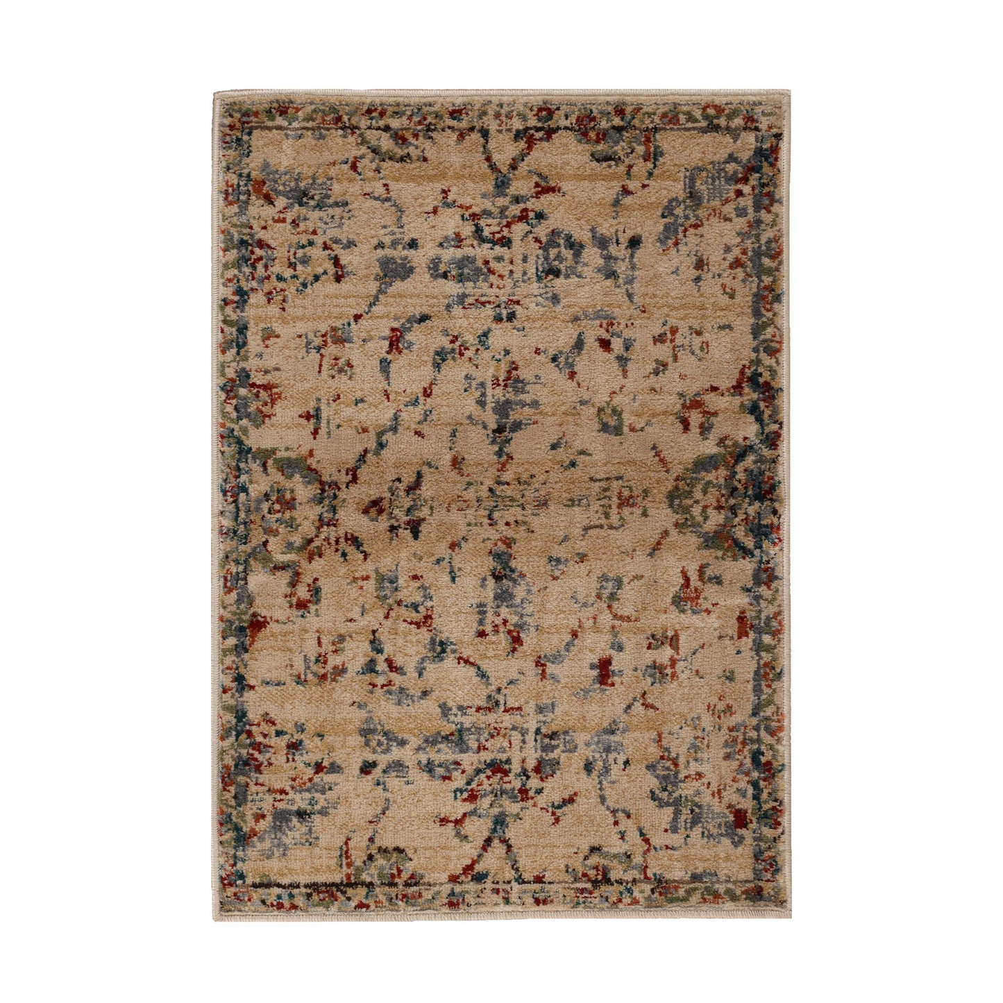 Superior Basilio Modern Farmhouse Medallion Indoor Area Rug Or Runner Rug Or Door Mat - Red