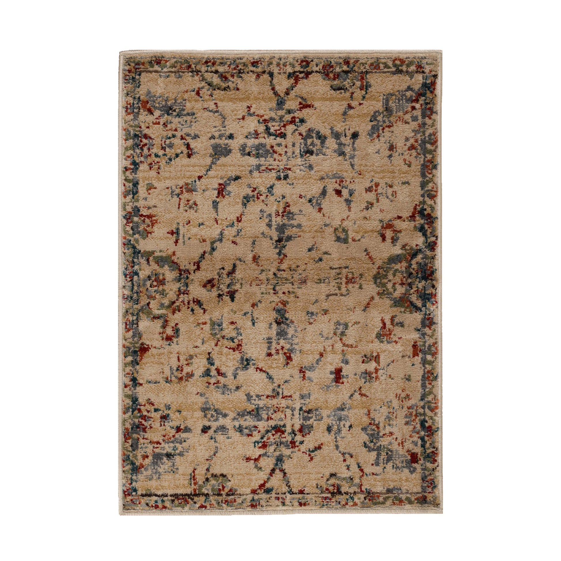 Superior Basilio Modern Farmhouse Medallion Indoor Area Rug Or Runner Rug Or Door Mat - Red
