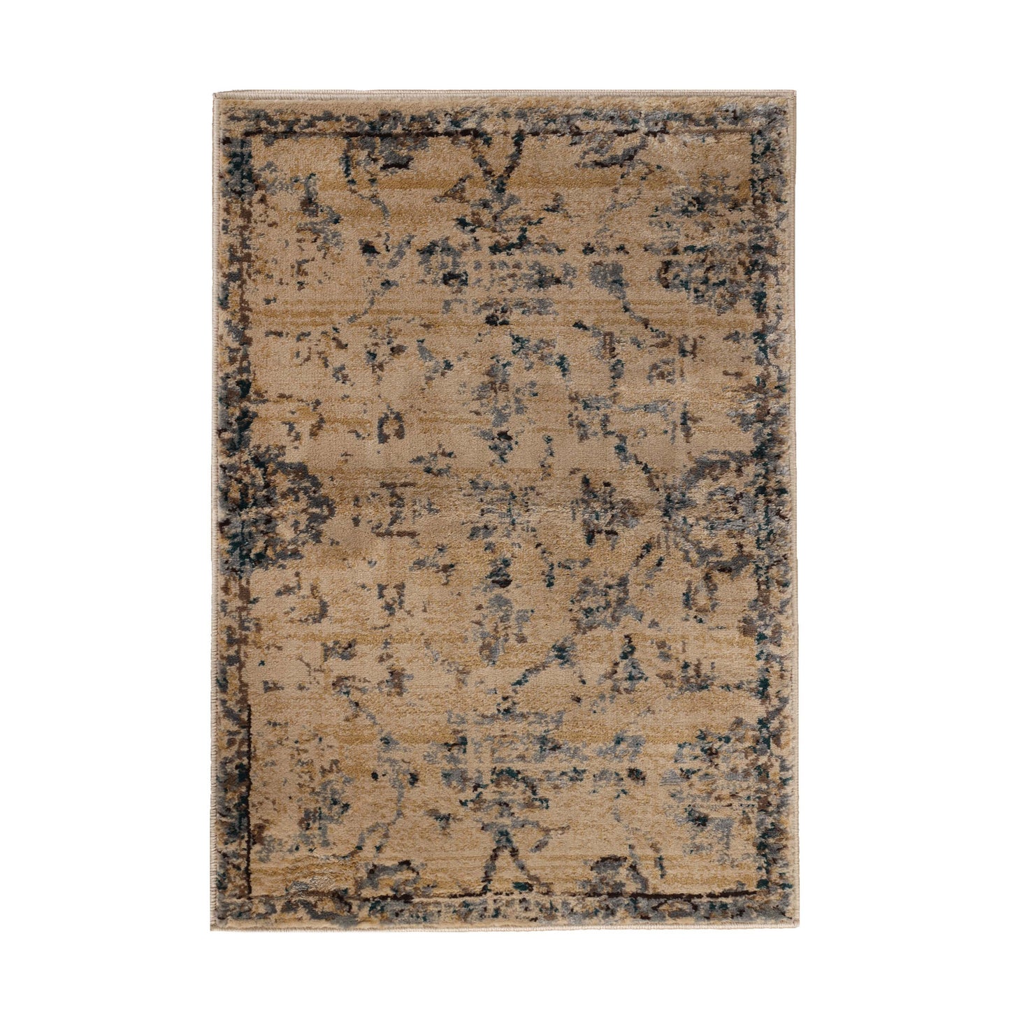 Superior Basilio Modern Farmhouse Medallion Indoor Area Rug Or Runner Rug Or Door Mat - Teal