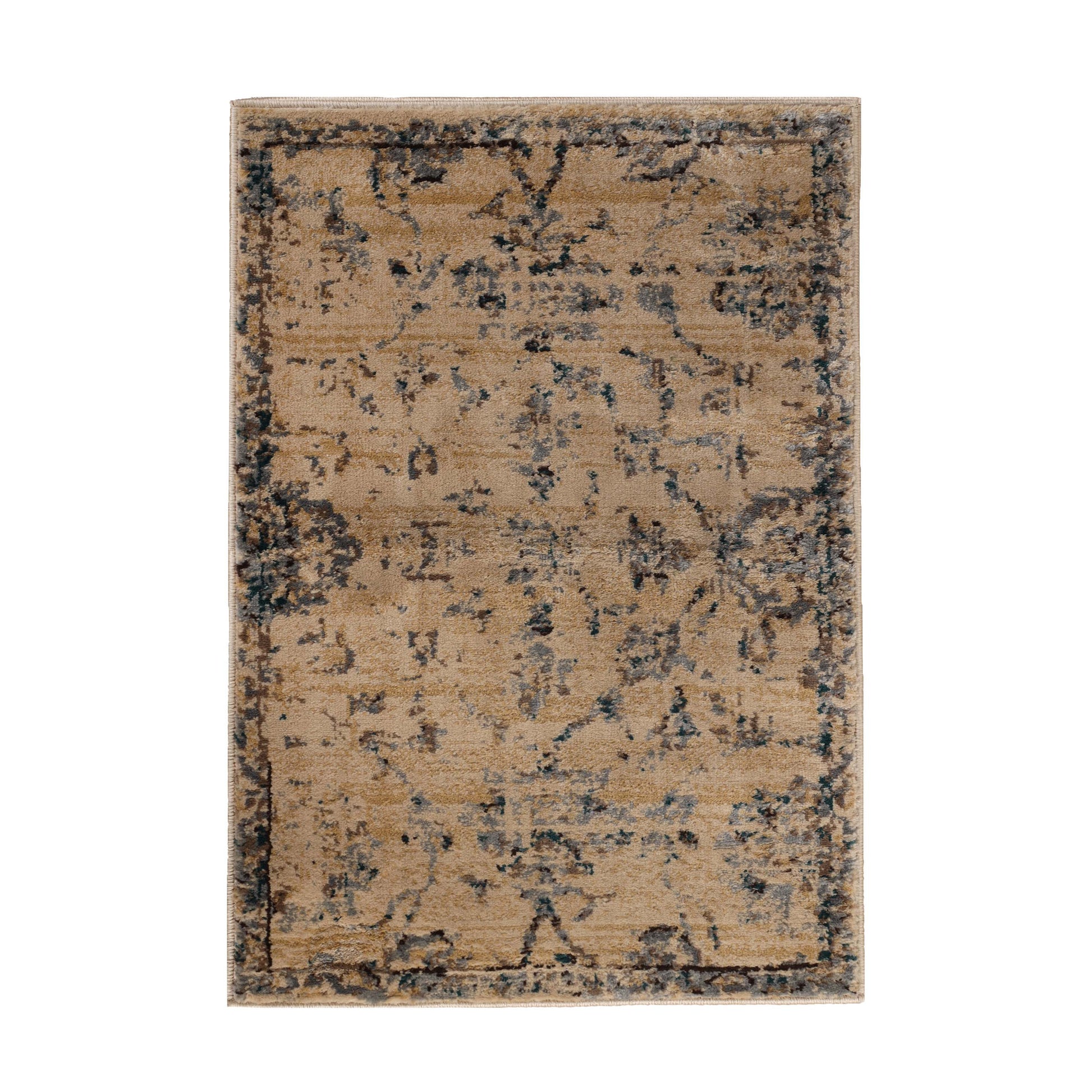 Superior Basilio Modern Farmhouse Medallion Indoor Area Rug Or Runner Rug Or Door Mat - Teal