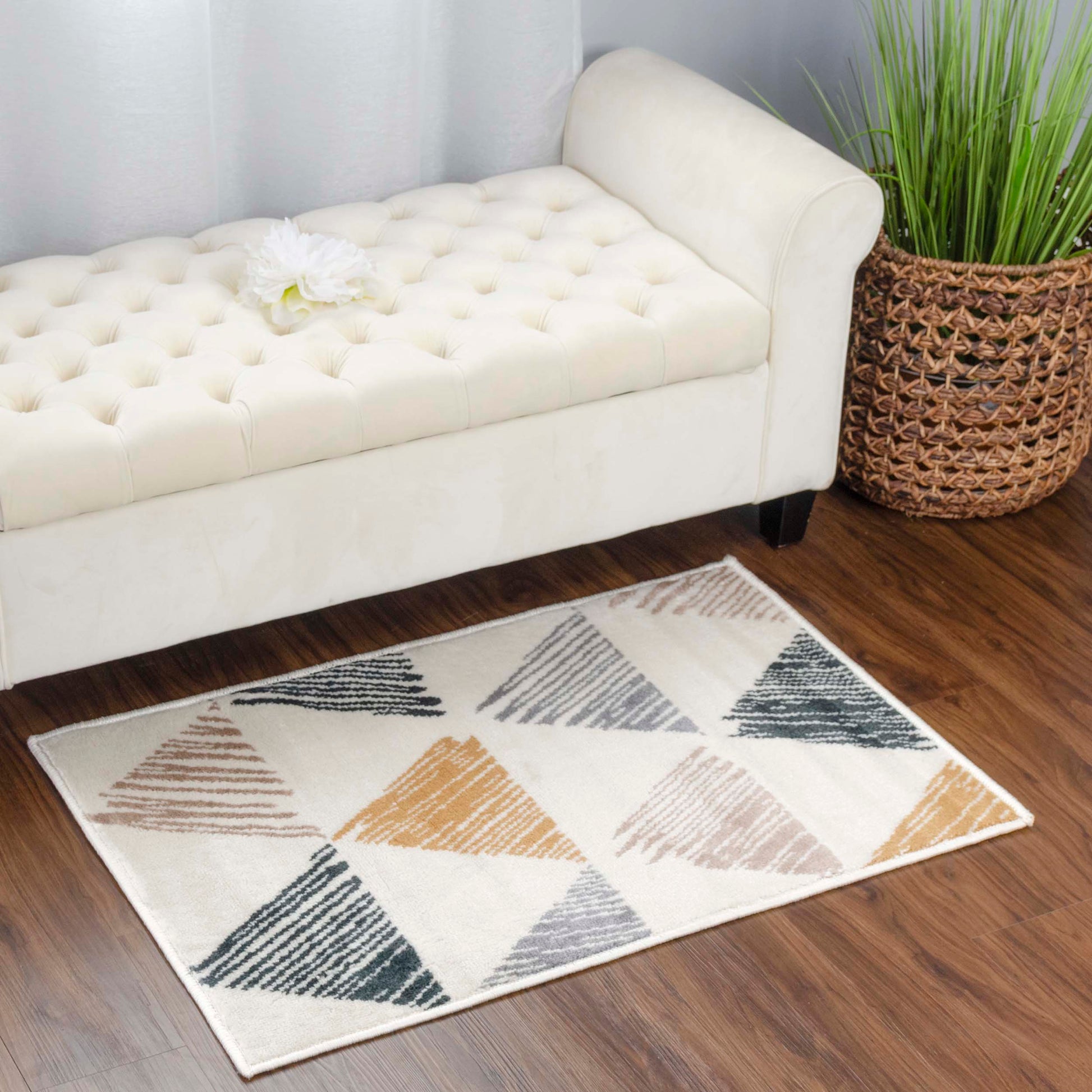 Adrija Modern Geometric Indoor Area Rug Or Runner Rug Or Door Mat