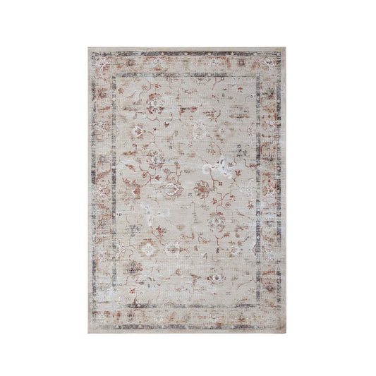 Swan Floral Scroll Non-Slip Machine Washable Indoor Area Rug or Runner