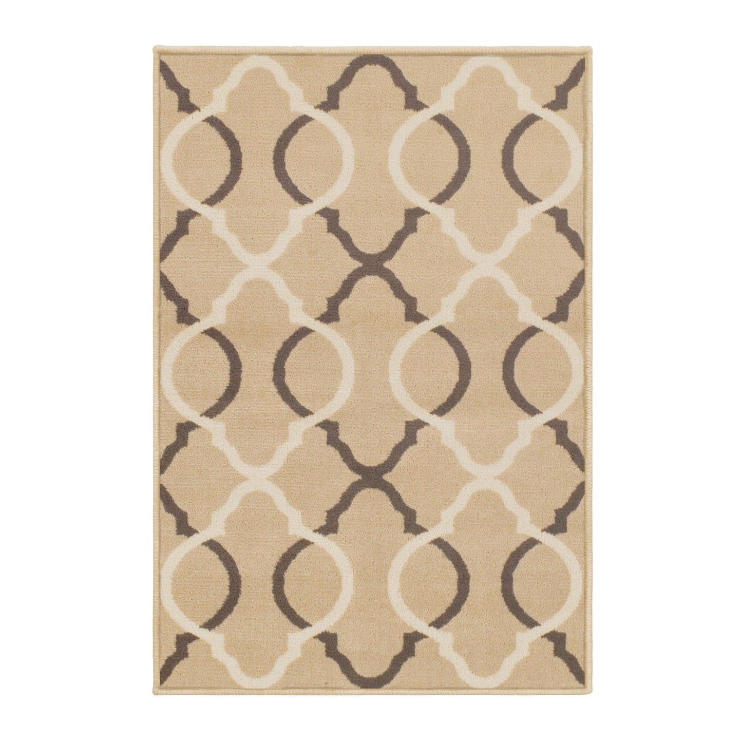 Superior Cadena Moroccan Trellis Contemporary Area Rug - Beige