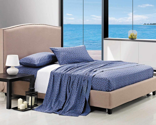 Superior 300-Thread Count Long-Staple Cotton Single Ply Bed Sheet Set - Crestwood