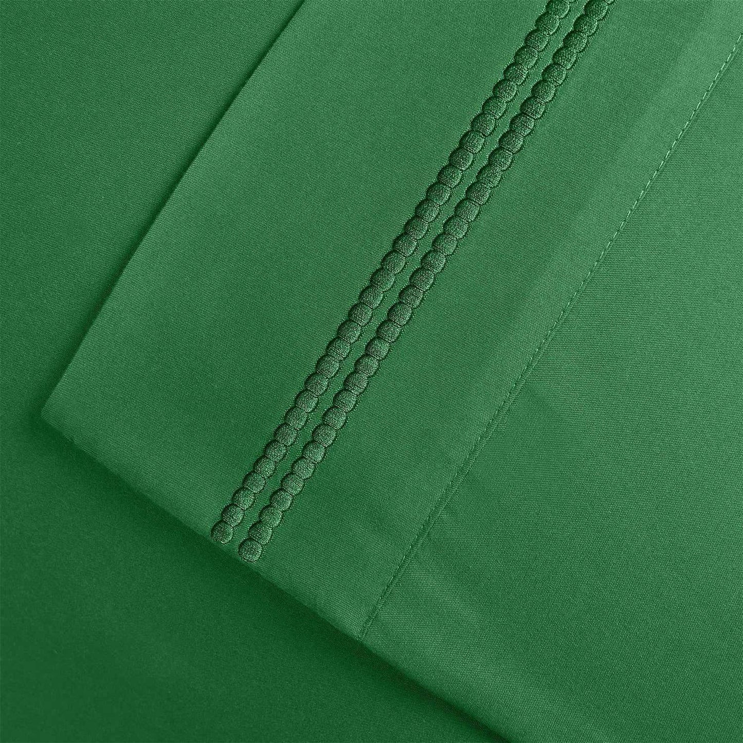 Superior 3000 Series Wrinkle Resistant 2 Line Embroidery Sheet Set - Green
