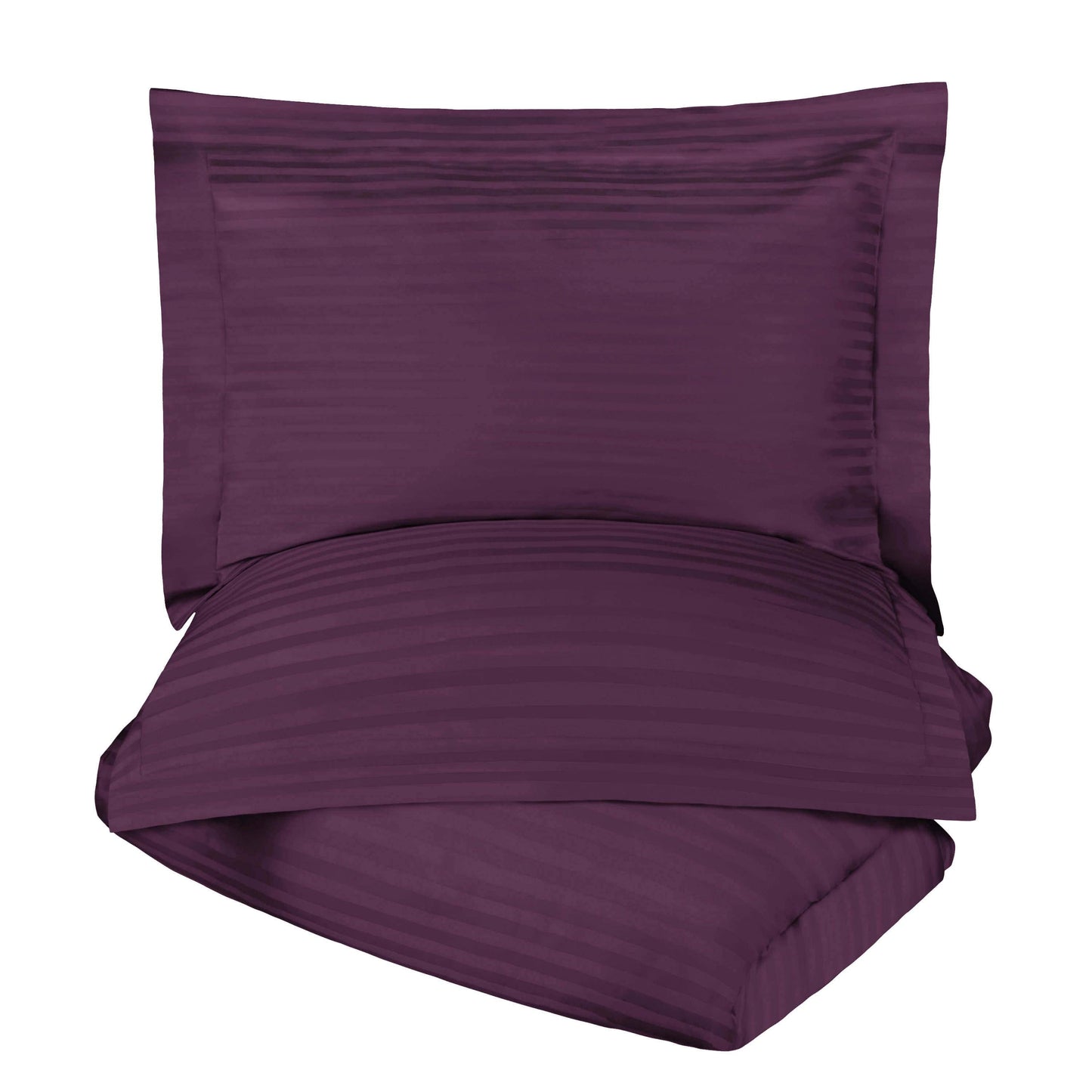 Superior Egyptian Cotton 300 Thread Count Duvet Cover Set - Plum