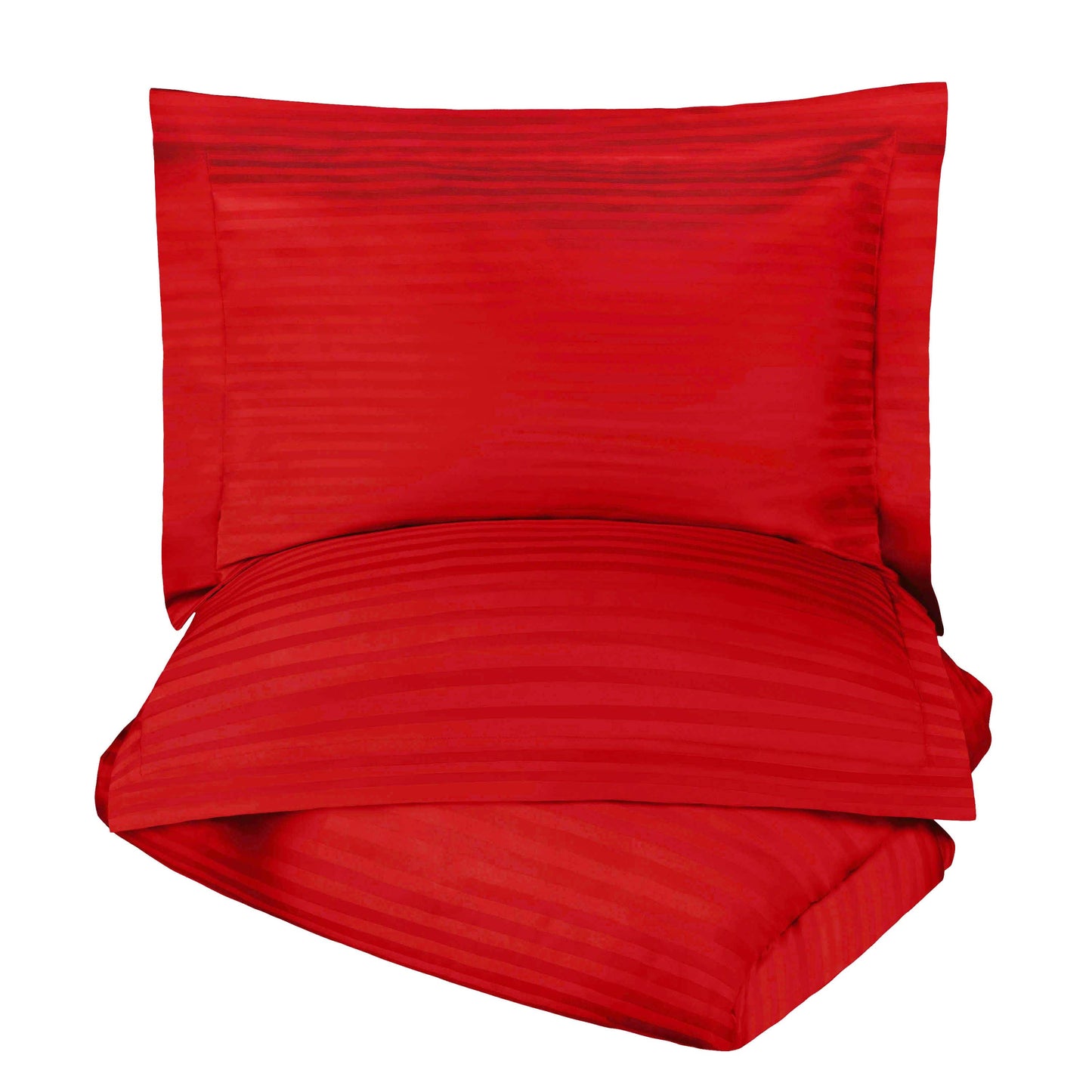 Superior Egyptian Cotton 300 Thread Count Duvet Cover Set - Red
