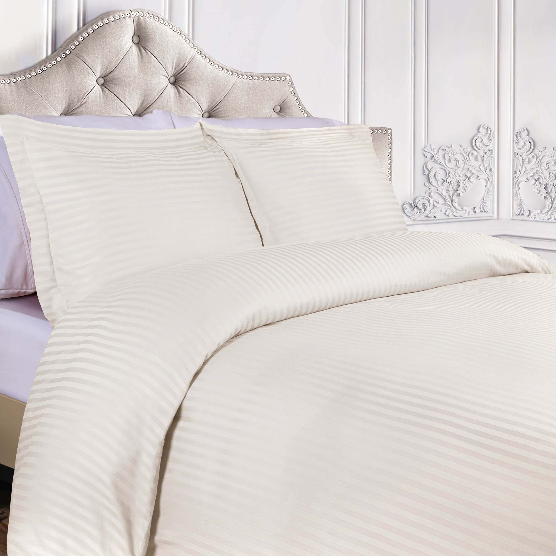 Superior Egyptian Cotton 300 Thread Count Duvet Cover Set - Ivory