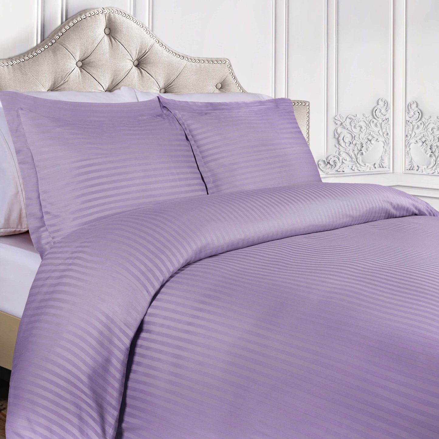 Superior Egyptian Cotton 300 Thread Count Duvet Cover Set - Lavender