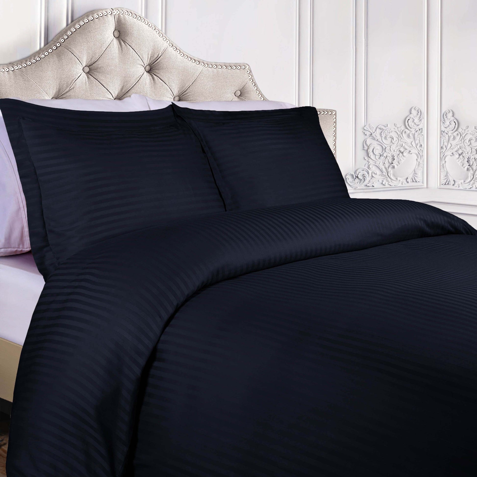Superior Egyptian Cotton 300 Thread Count Duvet Cover Set - Navy Blue