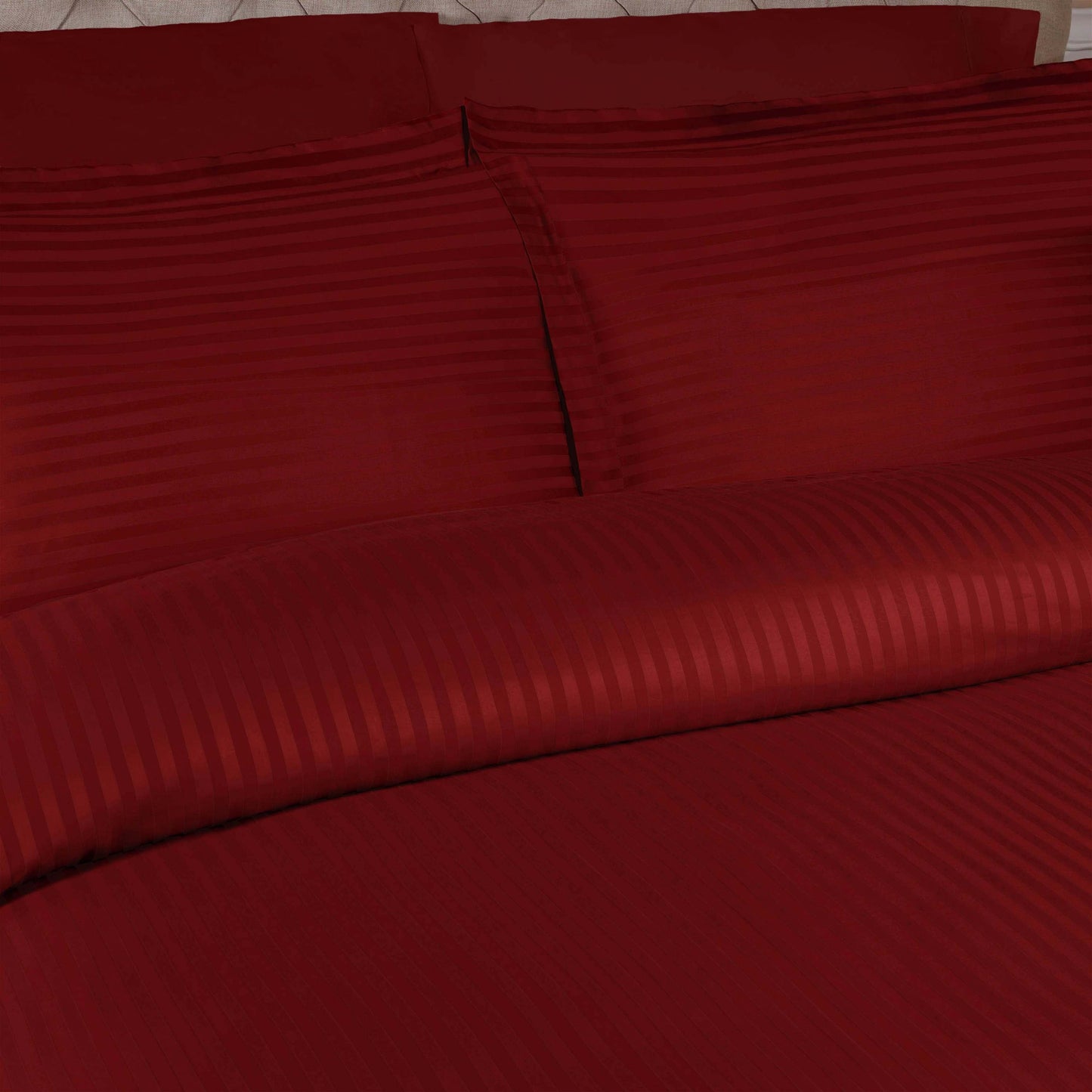 Superior Egyptian Cotton 300 Thread Count Duvet Cover Set - Burgundy