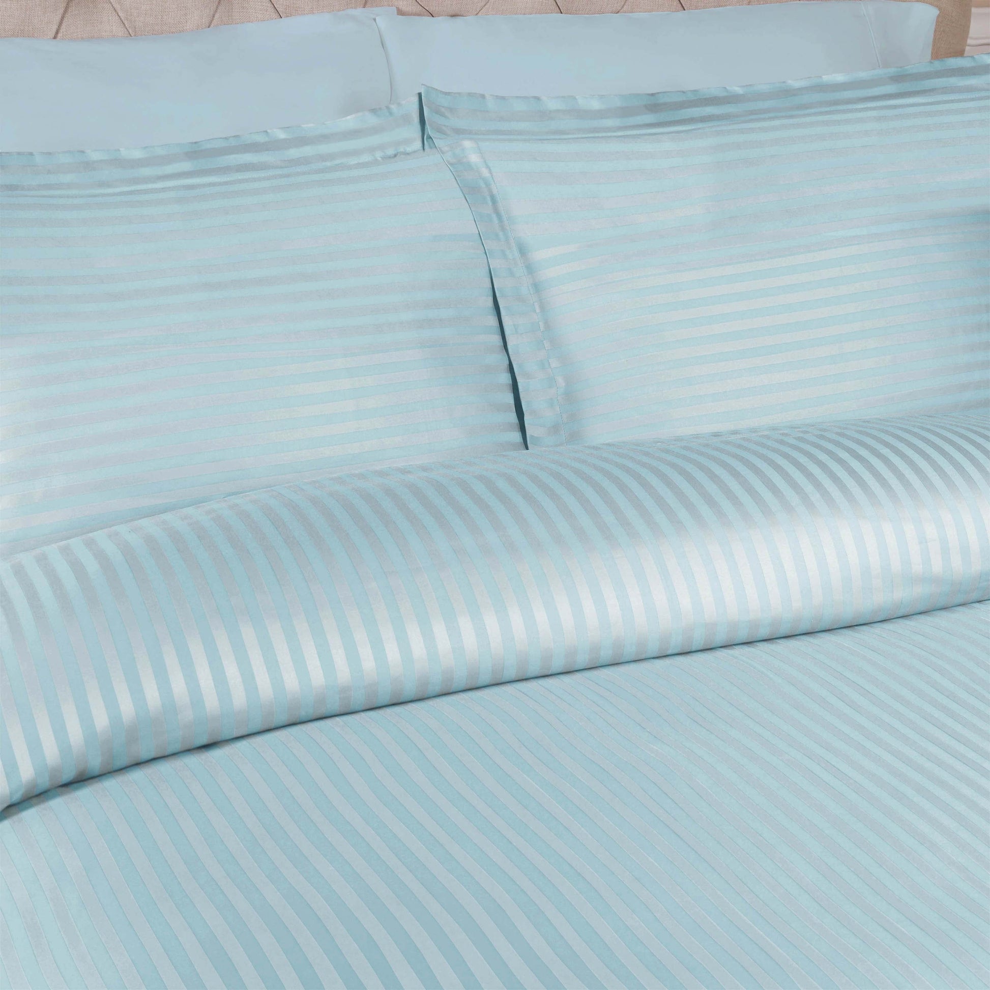 Superior Egyptian Cotton 300 Thread Count Duvet Cover Set - Light Blue
