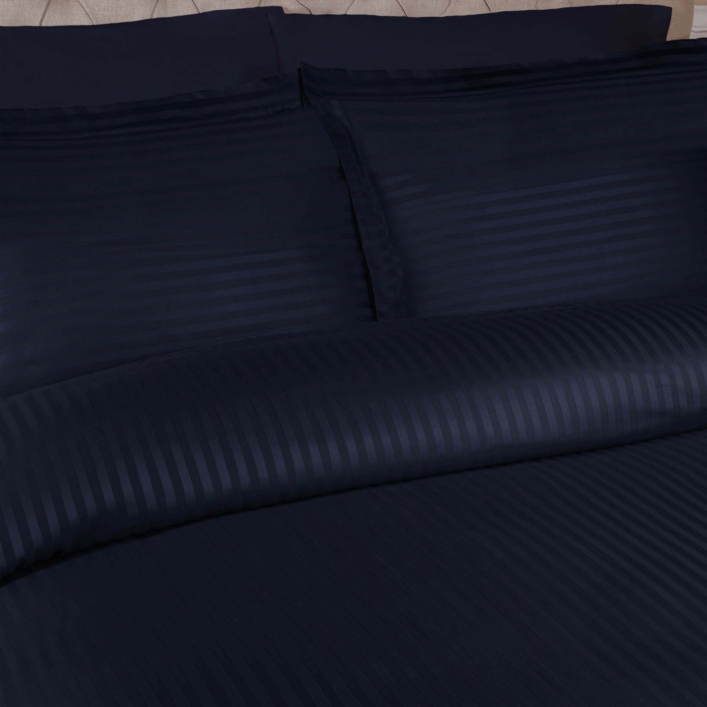 Superior Egyptian Cotton 300 Thread Count Duvet Cover Set - Navy Blue