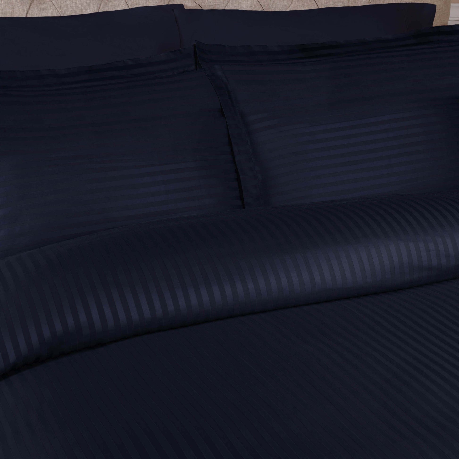 Superior Egyptian Cotton 300 Thread Count Duvet Cover Set - Navy Blue
