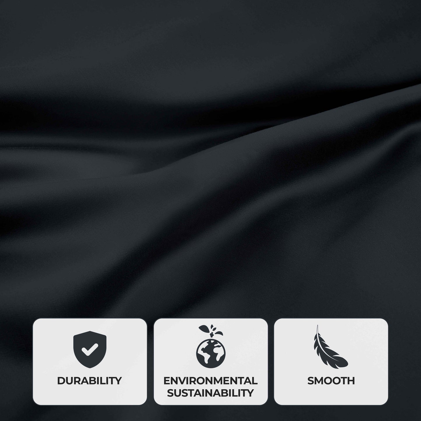 300 Thread Count Modal from Beechwood Solid Pillowcase Set - Black
