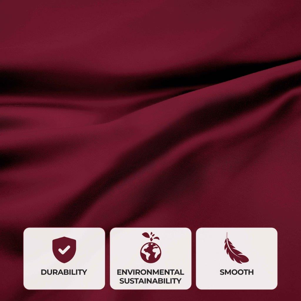 300 Thread Count Modal from Beechwood Solid Pillowcase Set - Burgundy