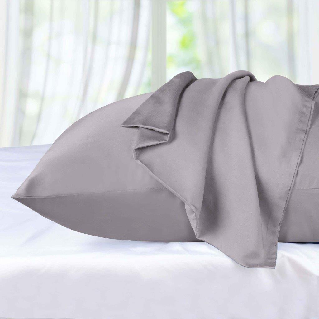 300 Thread Count Modal from Beechwood Solid Pillowcase Set - Grey