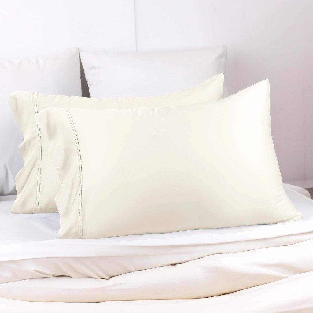 300 Thread Count Modal from Beechwood Solid Pillowcase Set - Ivory