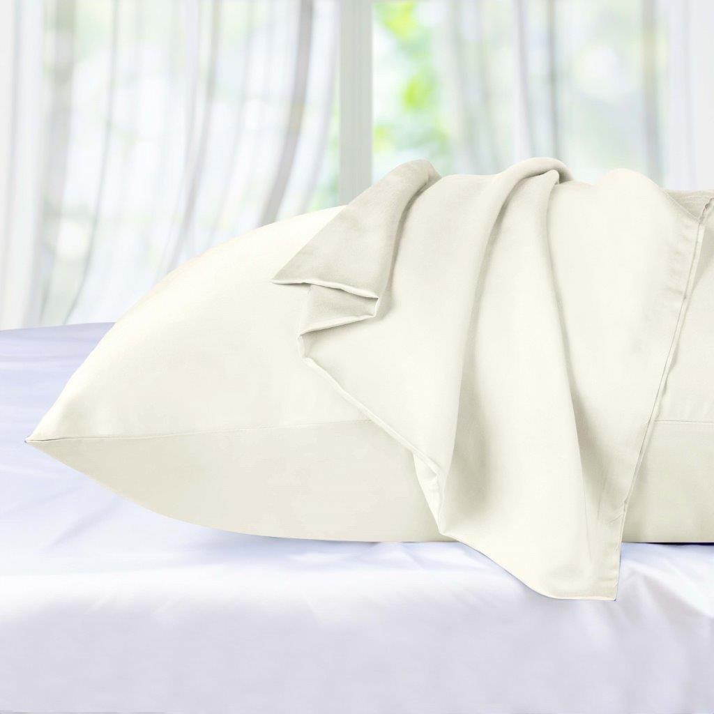 300 Thread Count Modal from Beechwood Solid Pillowcase Set - Ivory