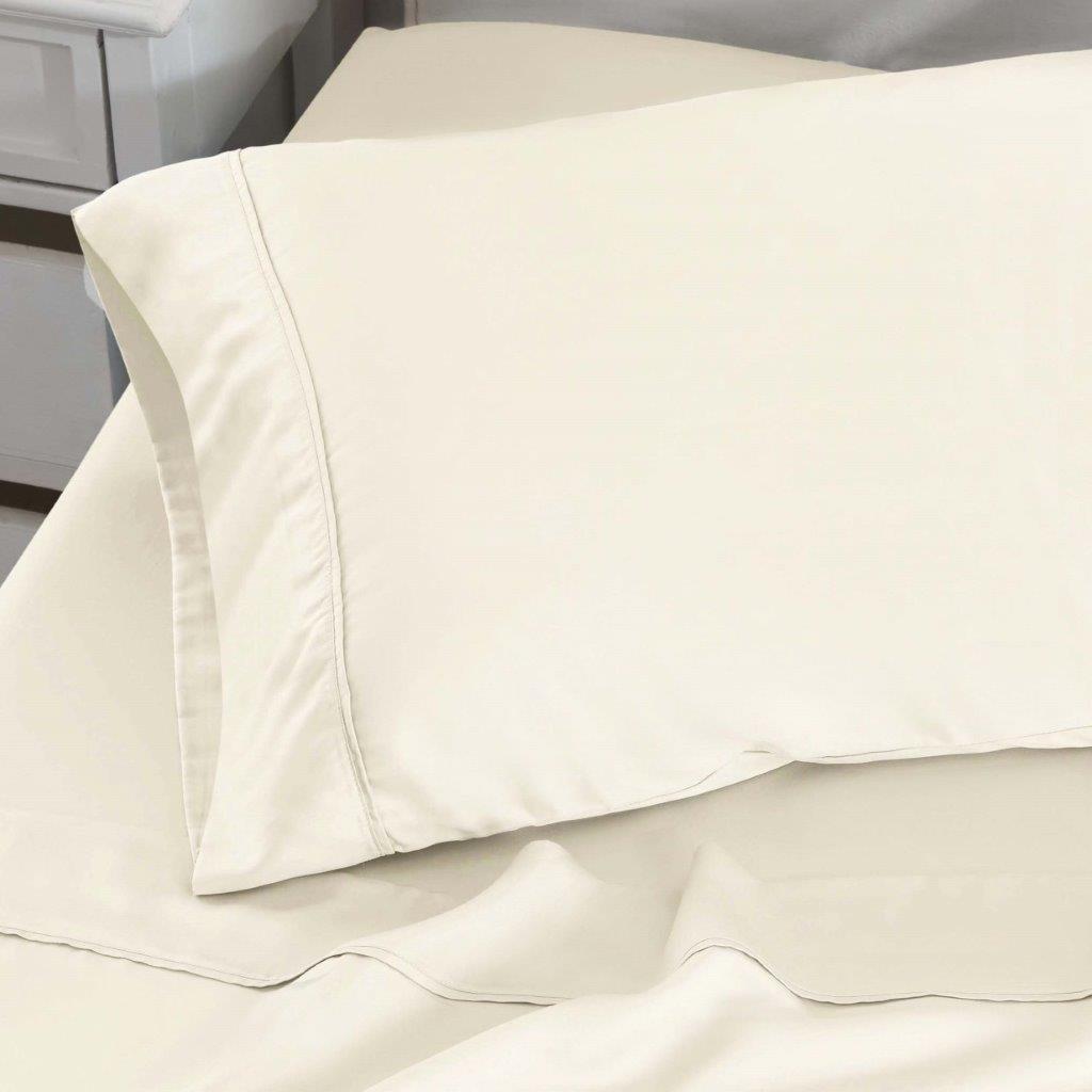 300 Thread Count Modal from Beechwood Solid Pillowcase Set - Ivory