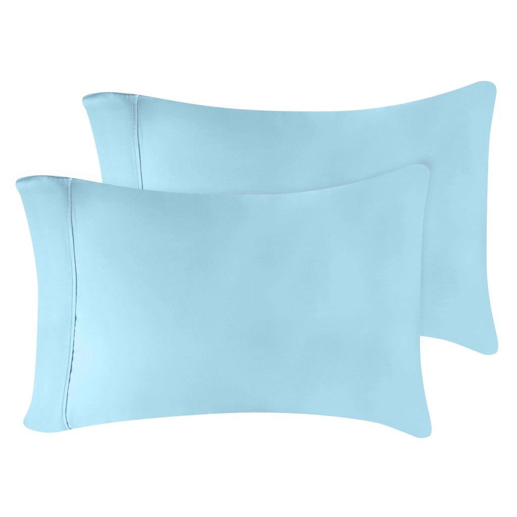 300 Thread Count Modal from Beechwood Solid Pillowcase Set - Light Blue