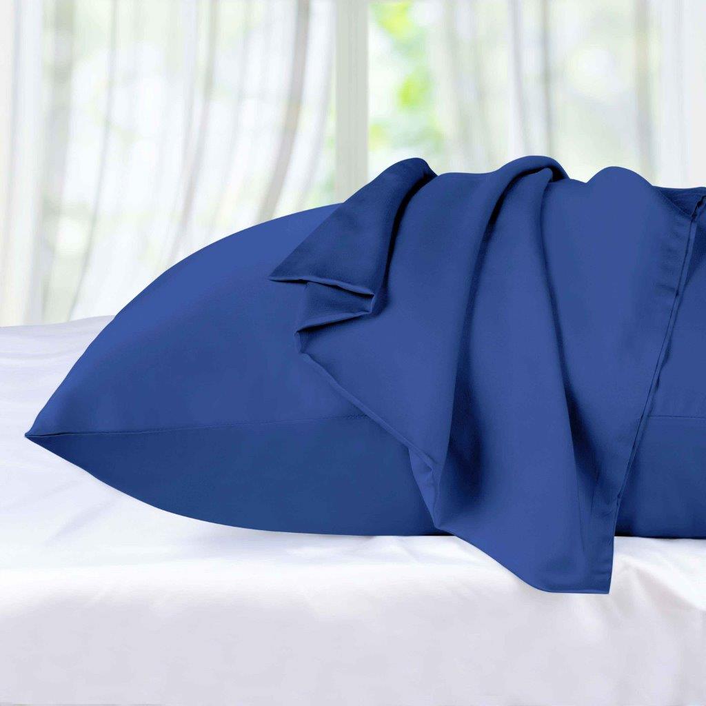 300 Thread Count Modal from Beechwood Solid Pillowcase Set - Navy Blue