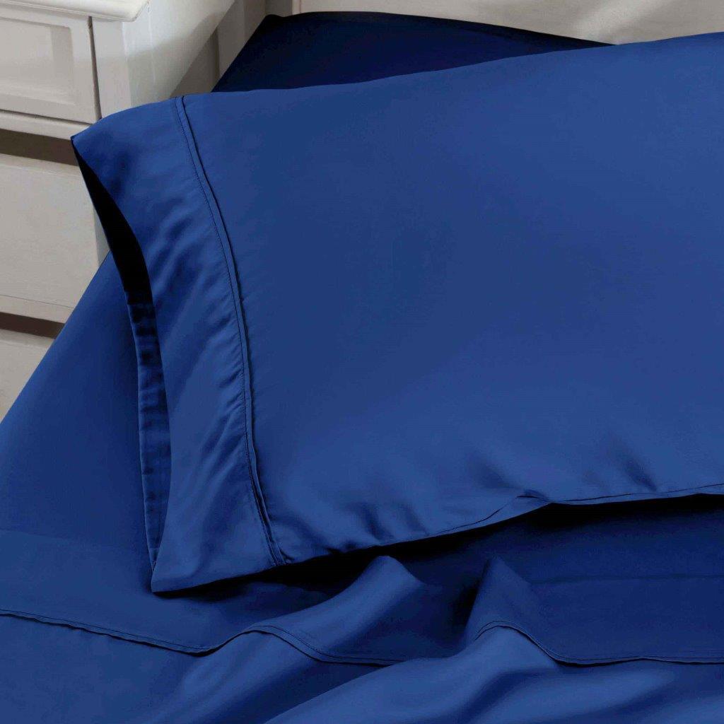 300 Thread Count Modal from Beechwood Solid Pillowcase Set - Navy Blue