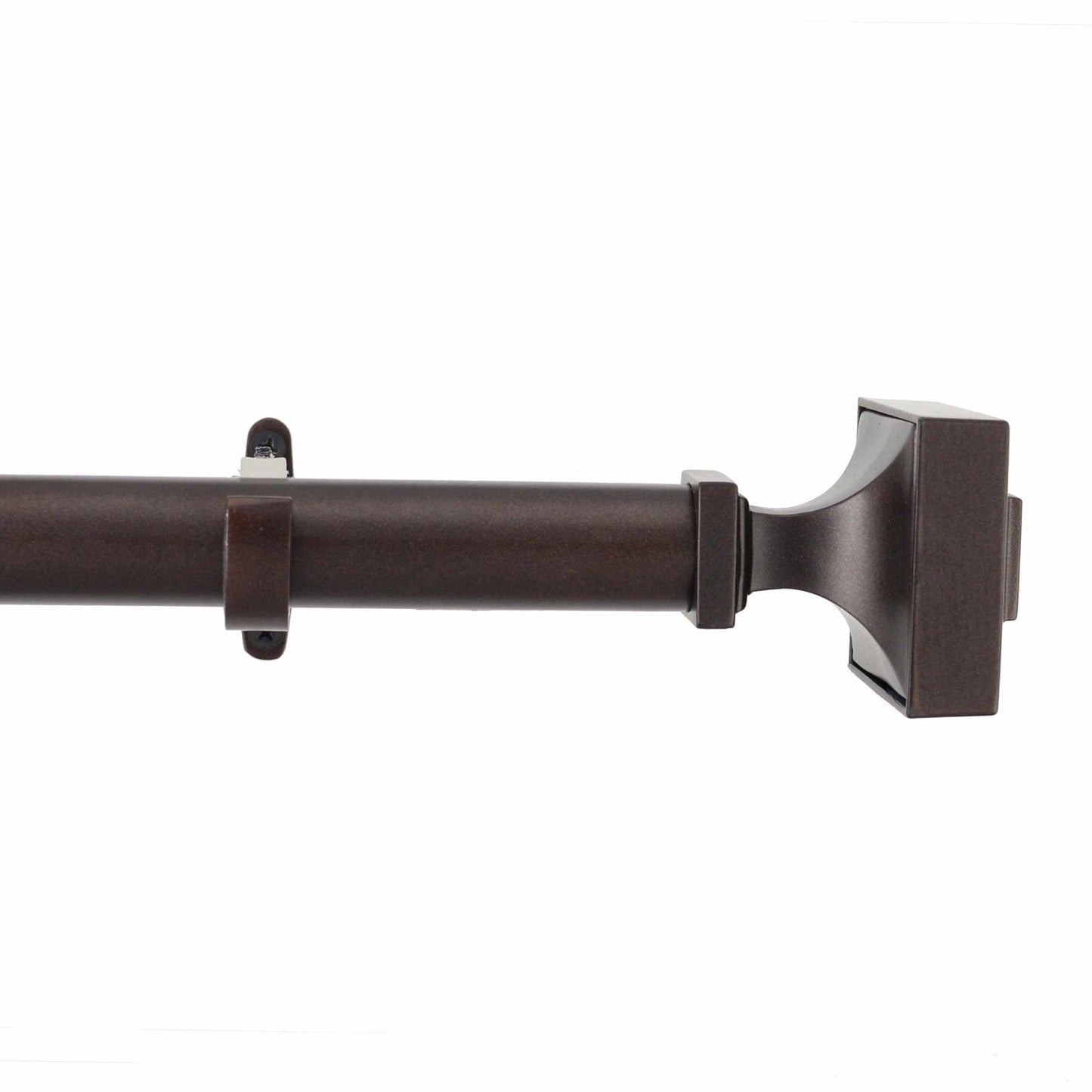 Rohan Expandable Curtain Rod in Rubbed Bronze - Cognac