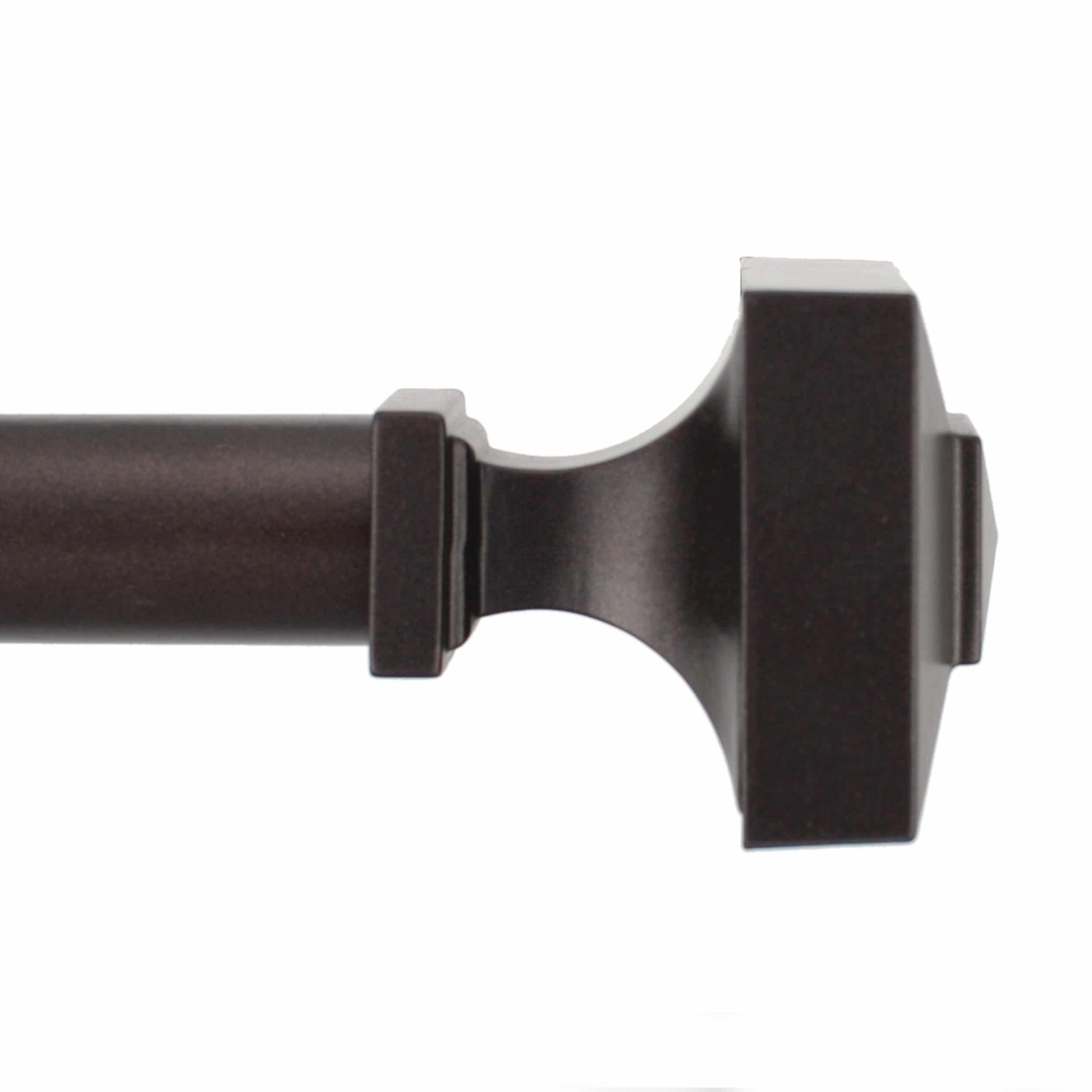Rohan Expandable Curtain Rod in Rubbed Bronze - Cognac