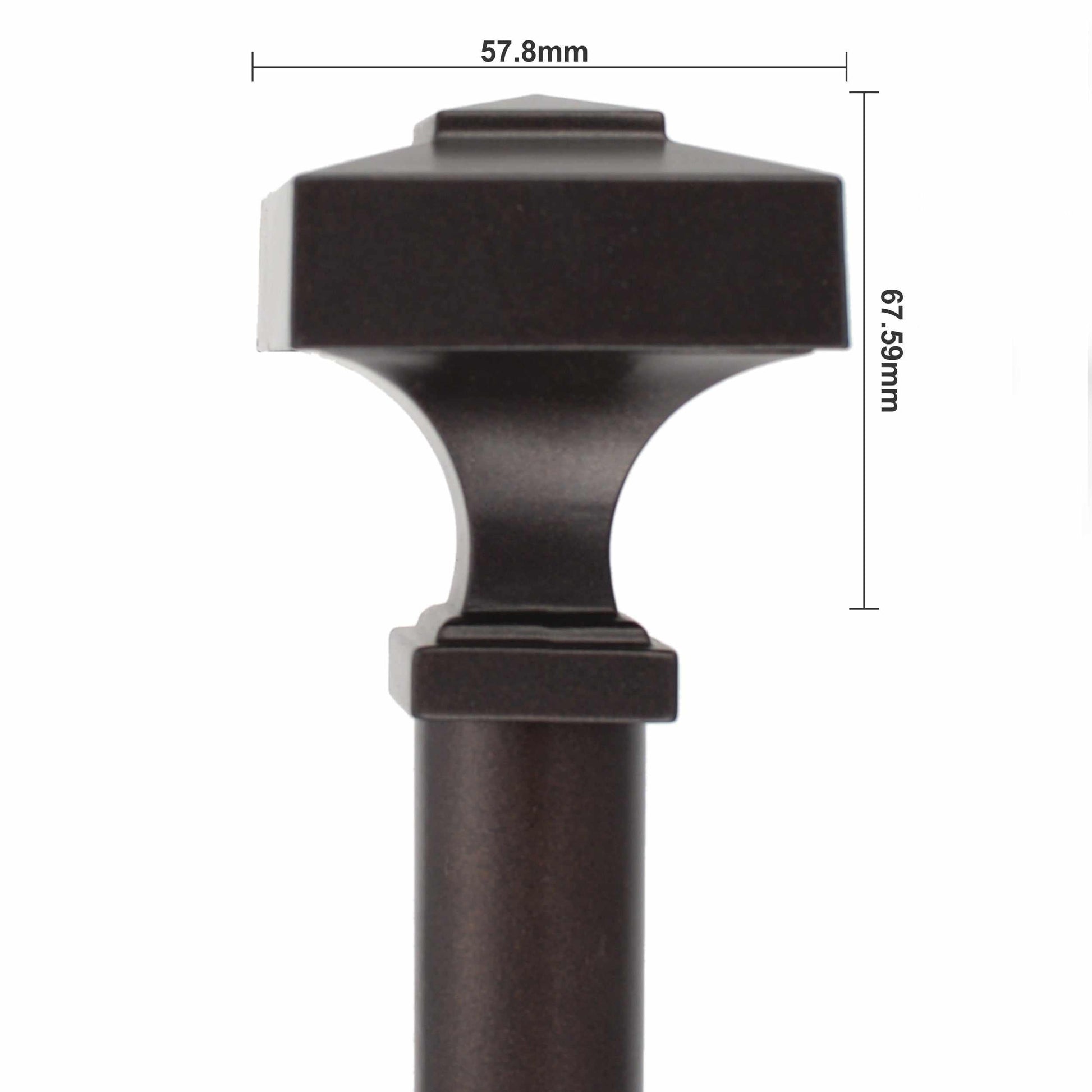 Rohan Expandable Curtain Rod in Rubbed Bronze - Cognac