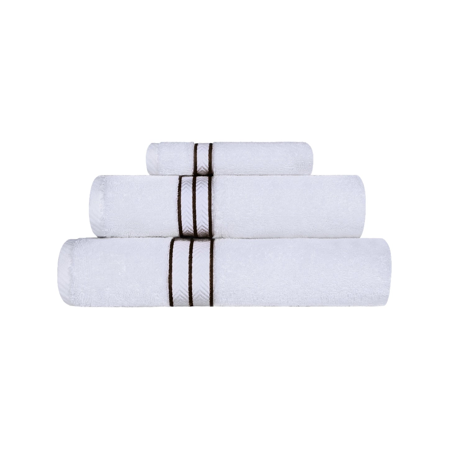 Ultra-Plush Turkish Cotton Hotel Collection Super Absorbent Solid Luxury Bathroom Set - Chocolate
