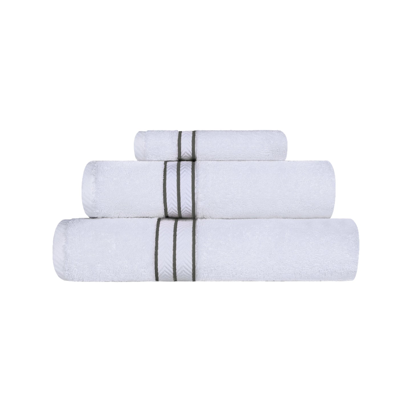 Ultra-Plush Turkish Cotton Hotel Collection Super Absorbent Solid Luxury Bathroom Set - Charcoal