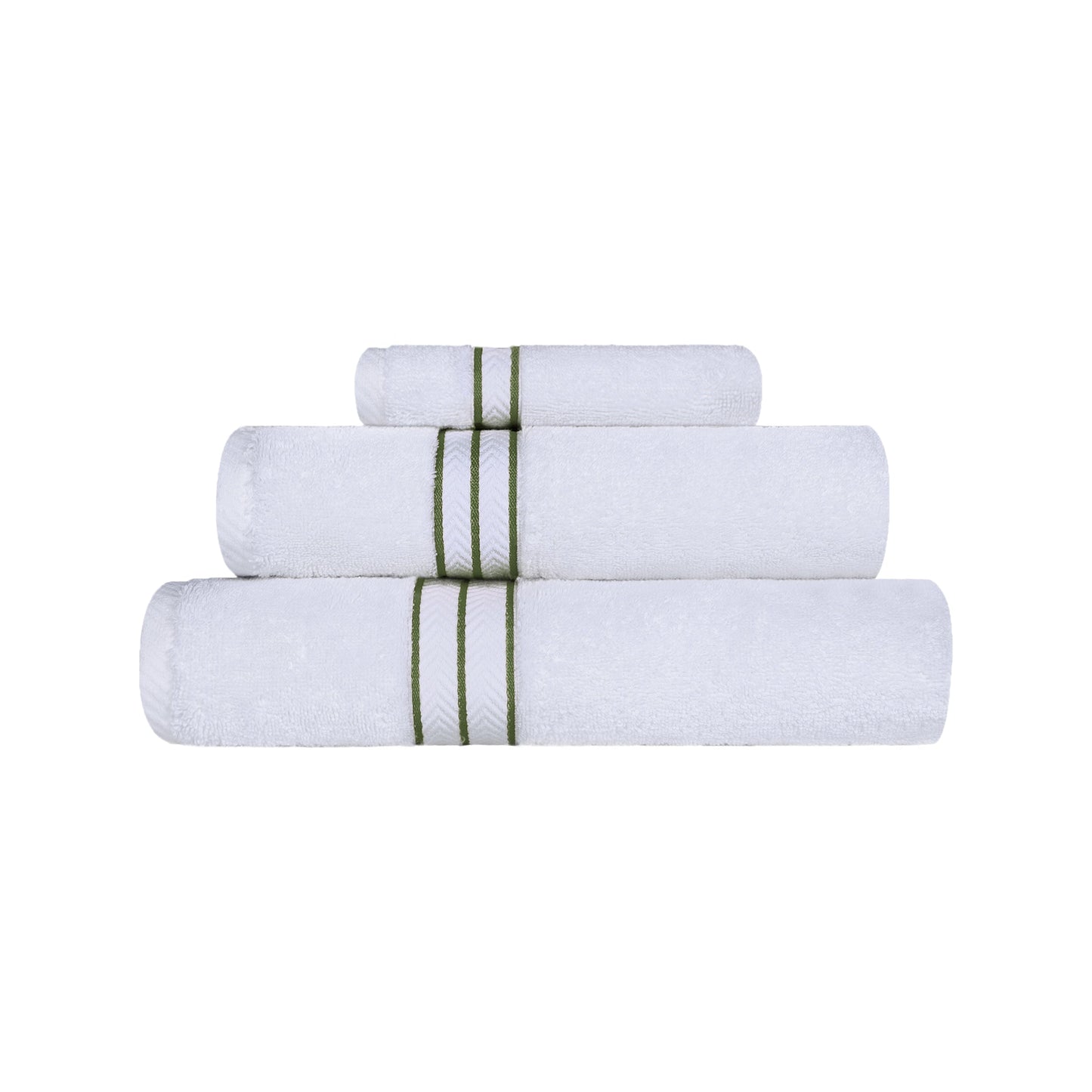 Ultra-Plush Turkish Cotton Hotel Collection Super Absorbent Solid Luxury Bathroom Set - Forest Green