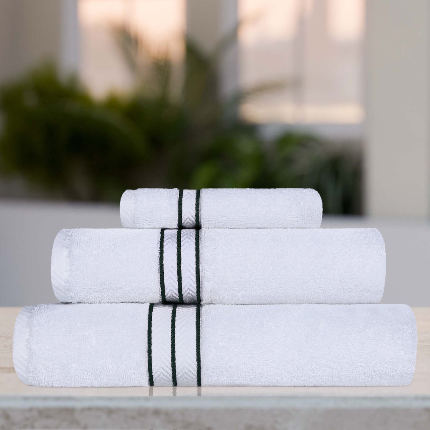 Ultra-Plush Turkish Cotton Hotel Collection Super Absorbent Solid Luxury Bathroom Set - Teal