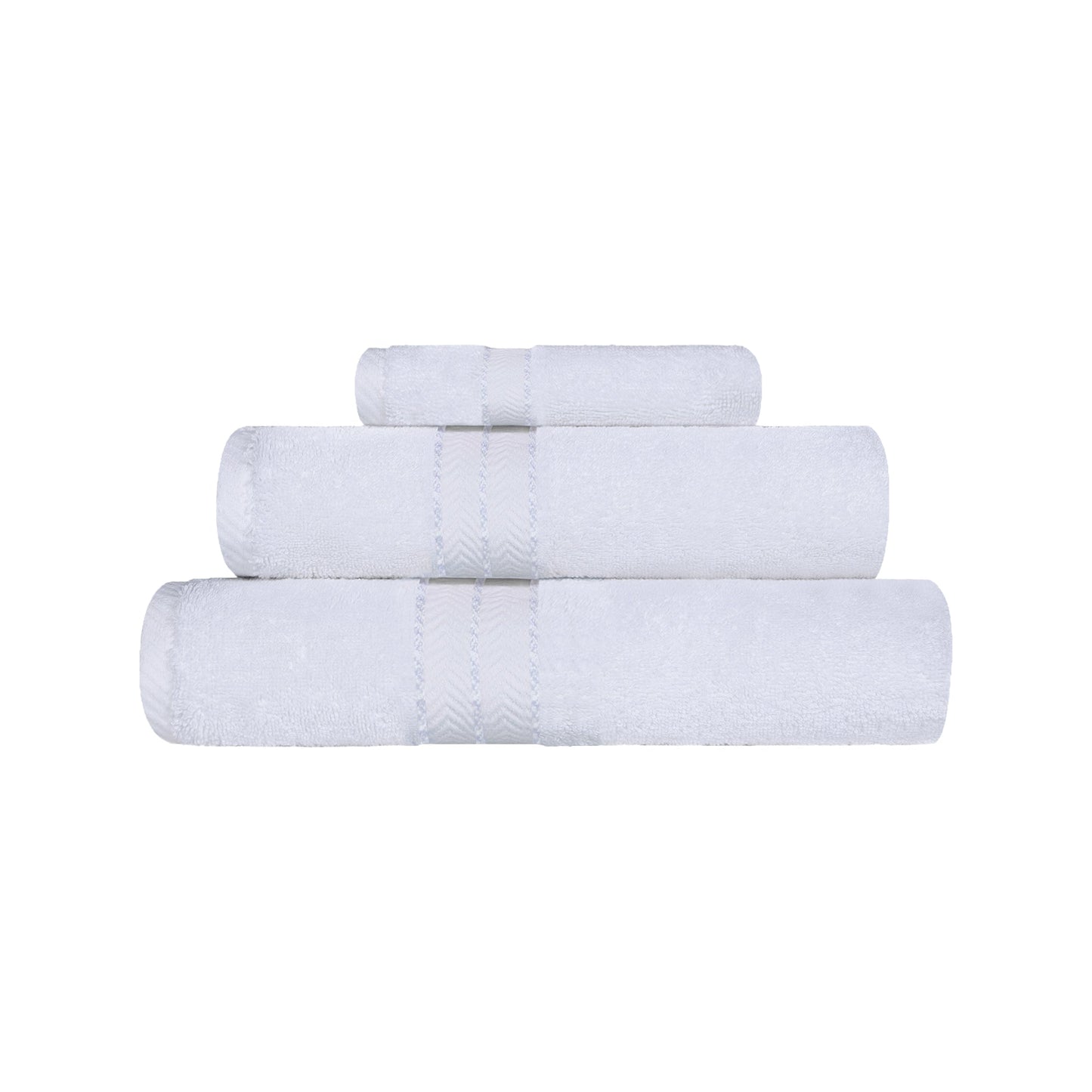 Ultra-Plush Turkish Cotton Hotel Collection Super Absorbent Solid Luxury Bathroom Set - White